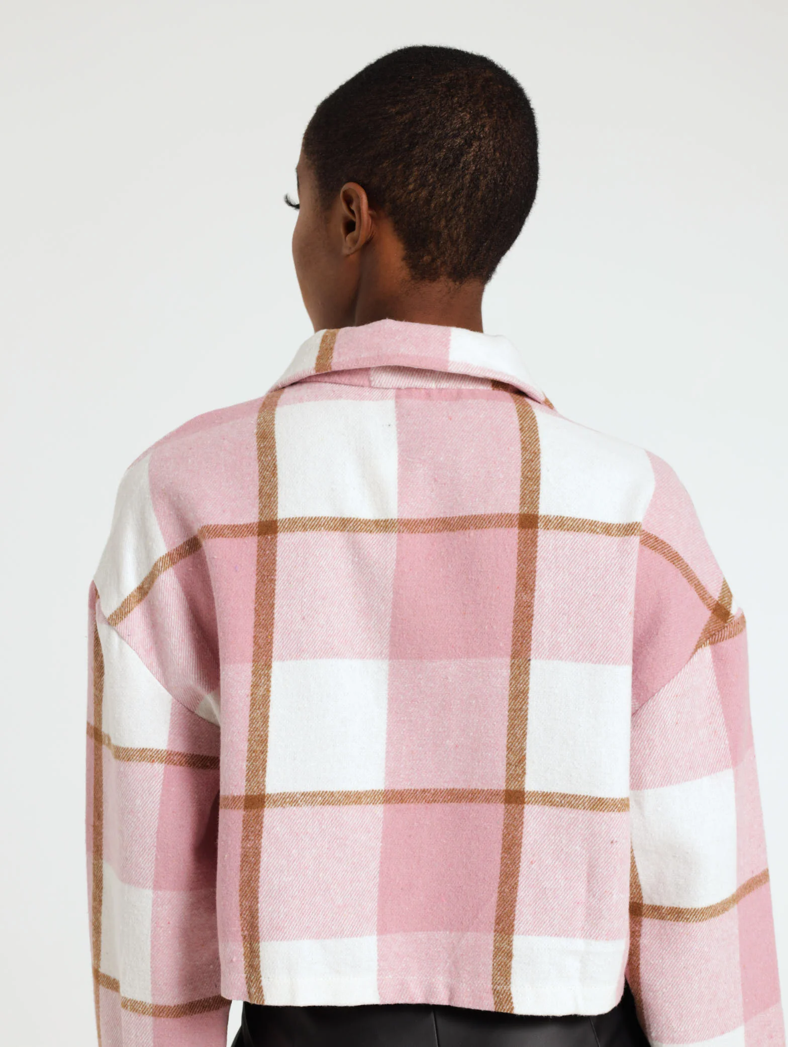 Check Cropped Shirt - Image 3