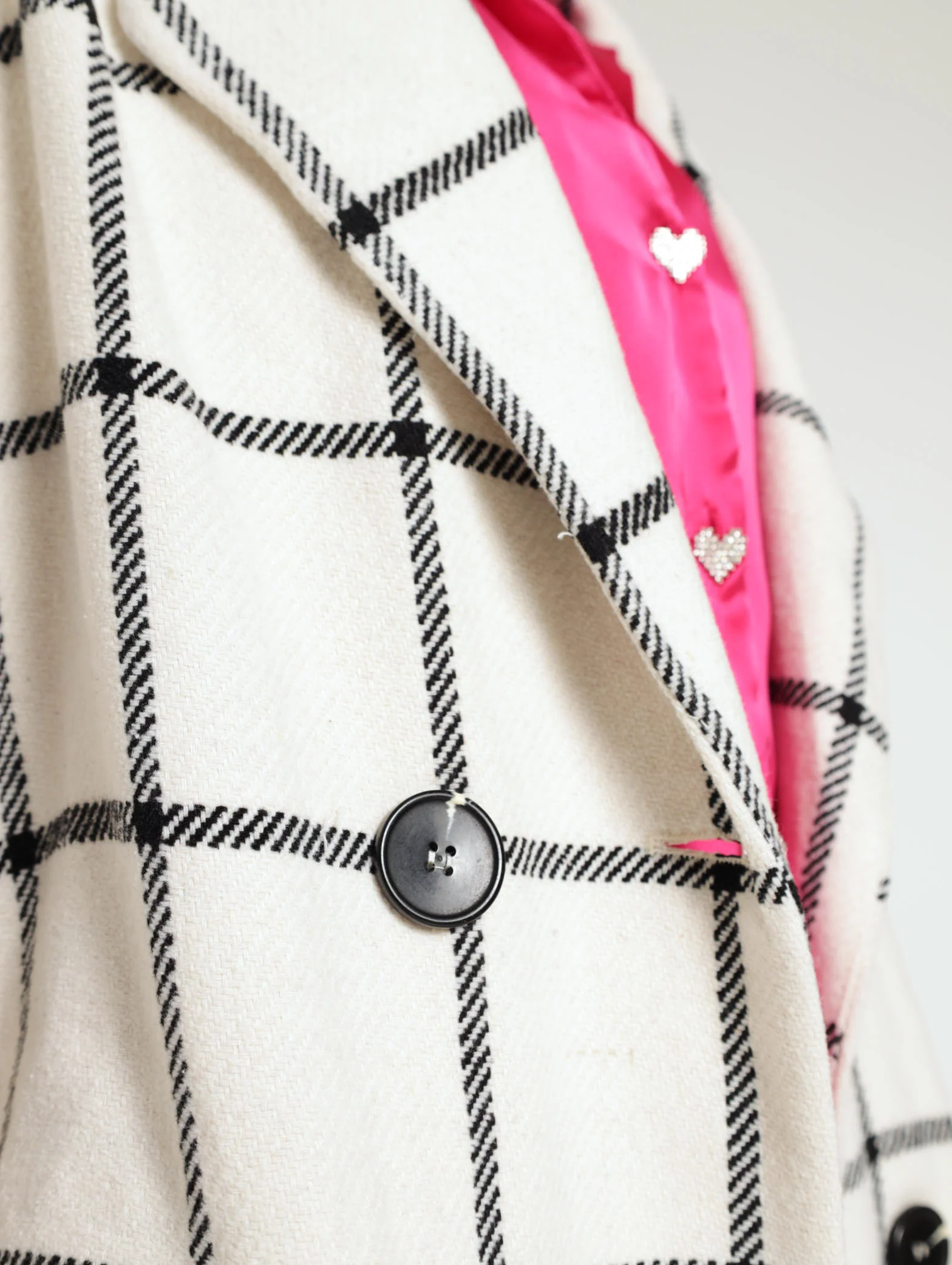 Check Double Breast Coat - Image 5