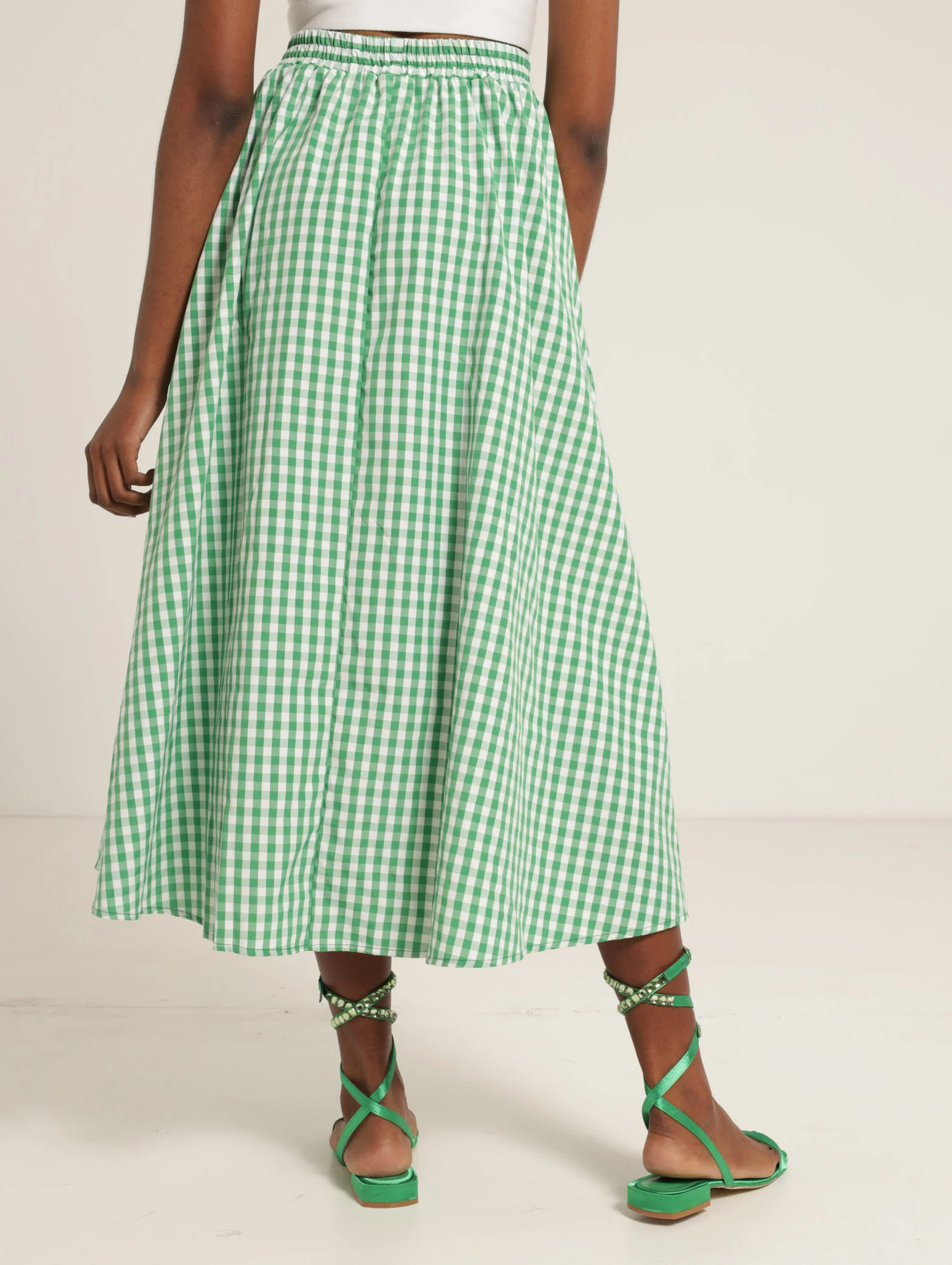 Check Midi Skirt - Image 3