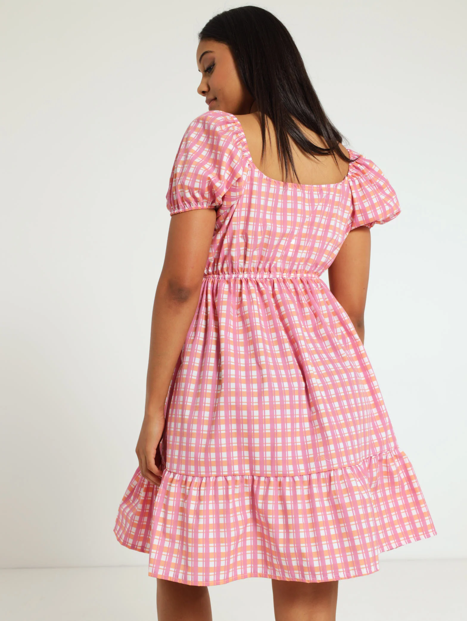 Check Poplin Dress - Image 4