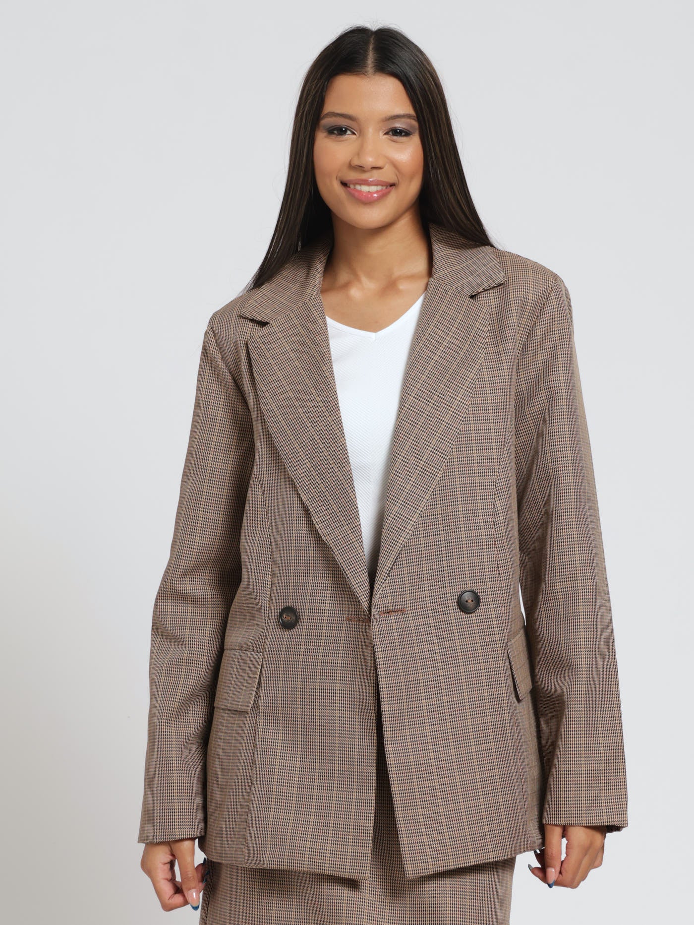 Check Single Breasted Blazer
