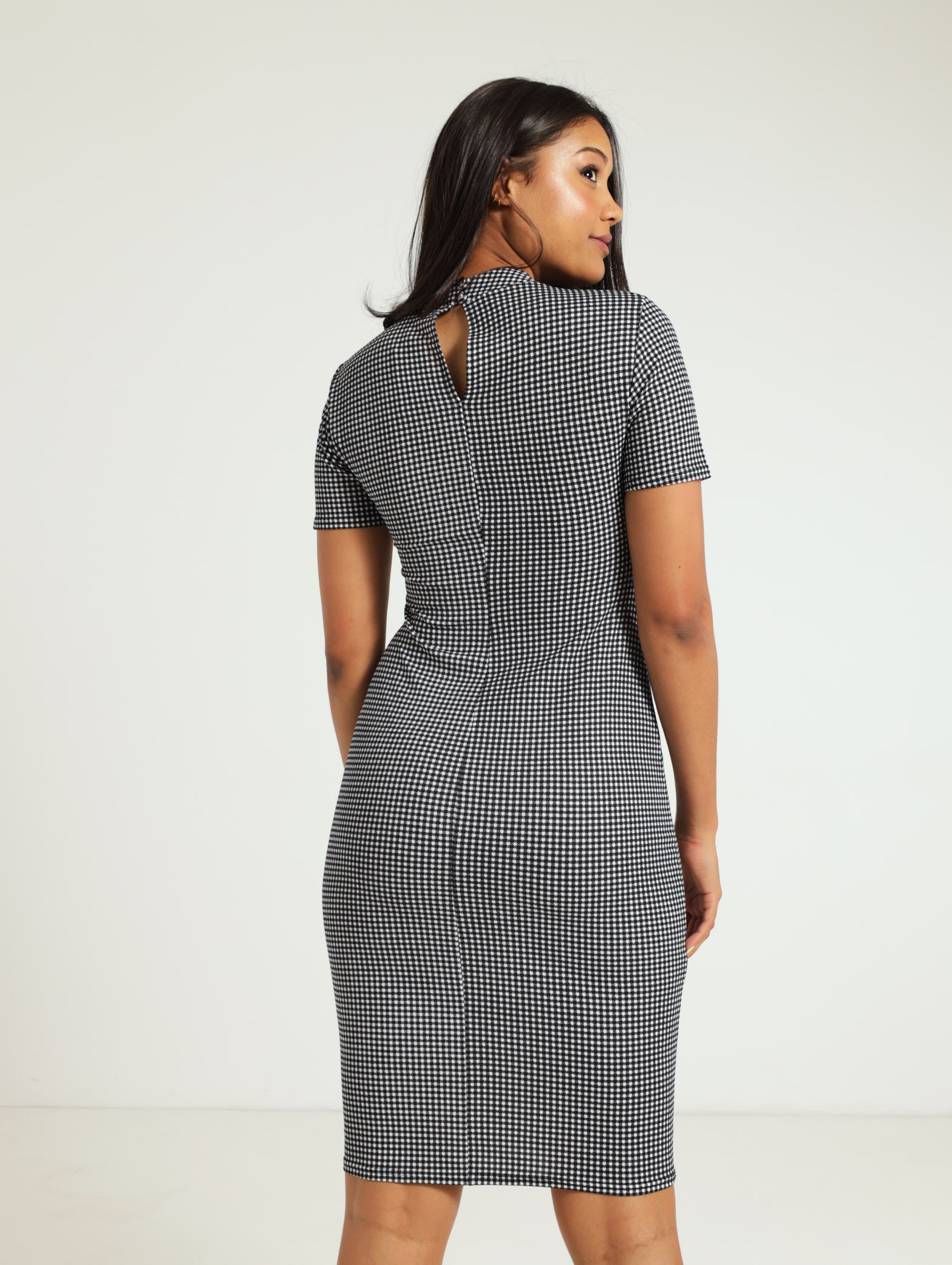 Checked Bodycon Dress - Image 3