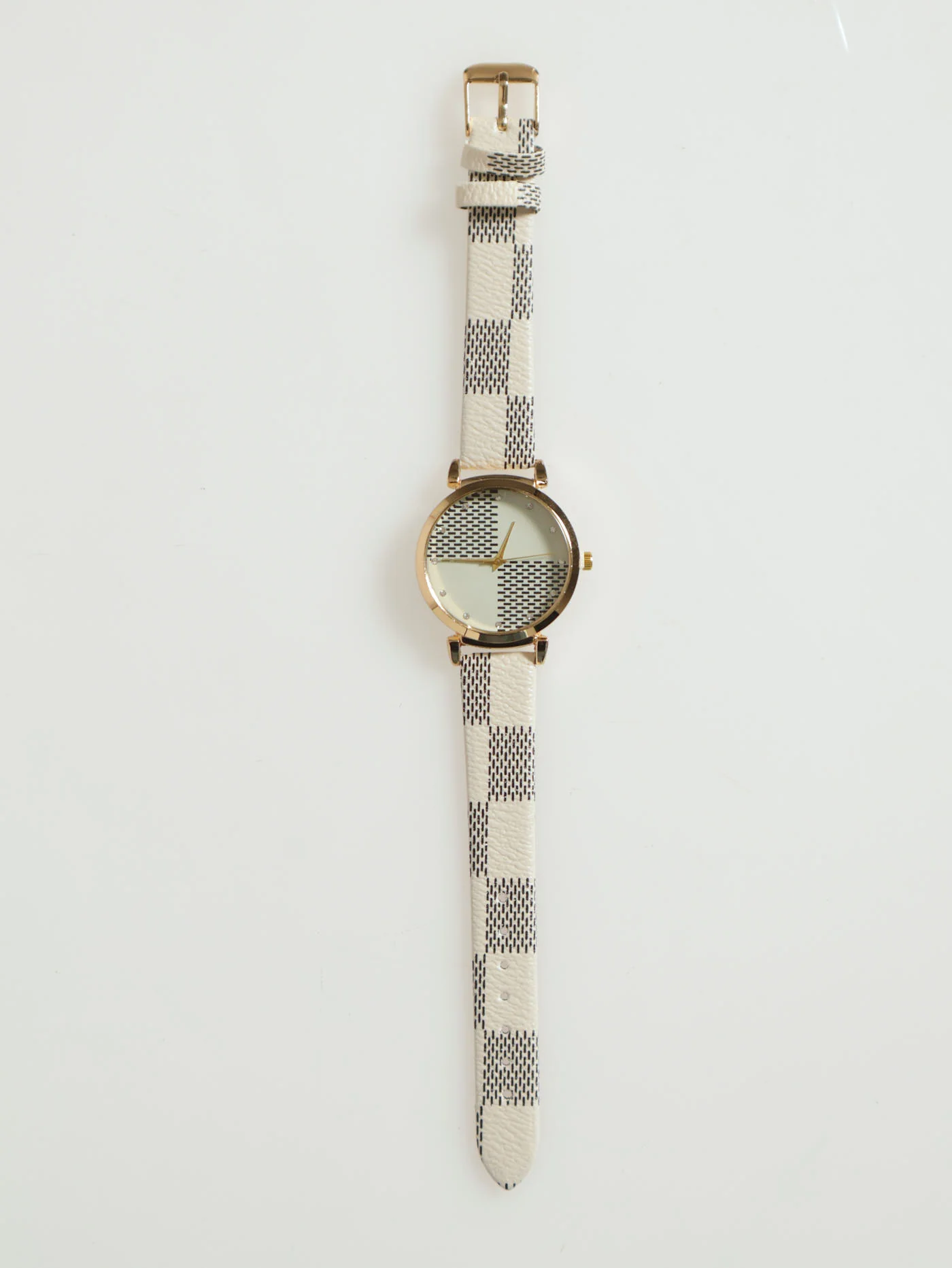 Checkerboard Pu Watch - Black/White