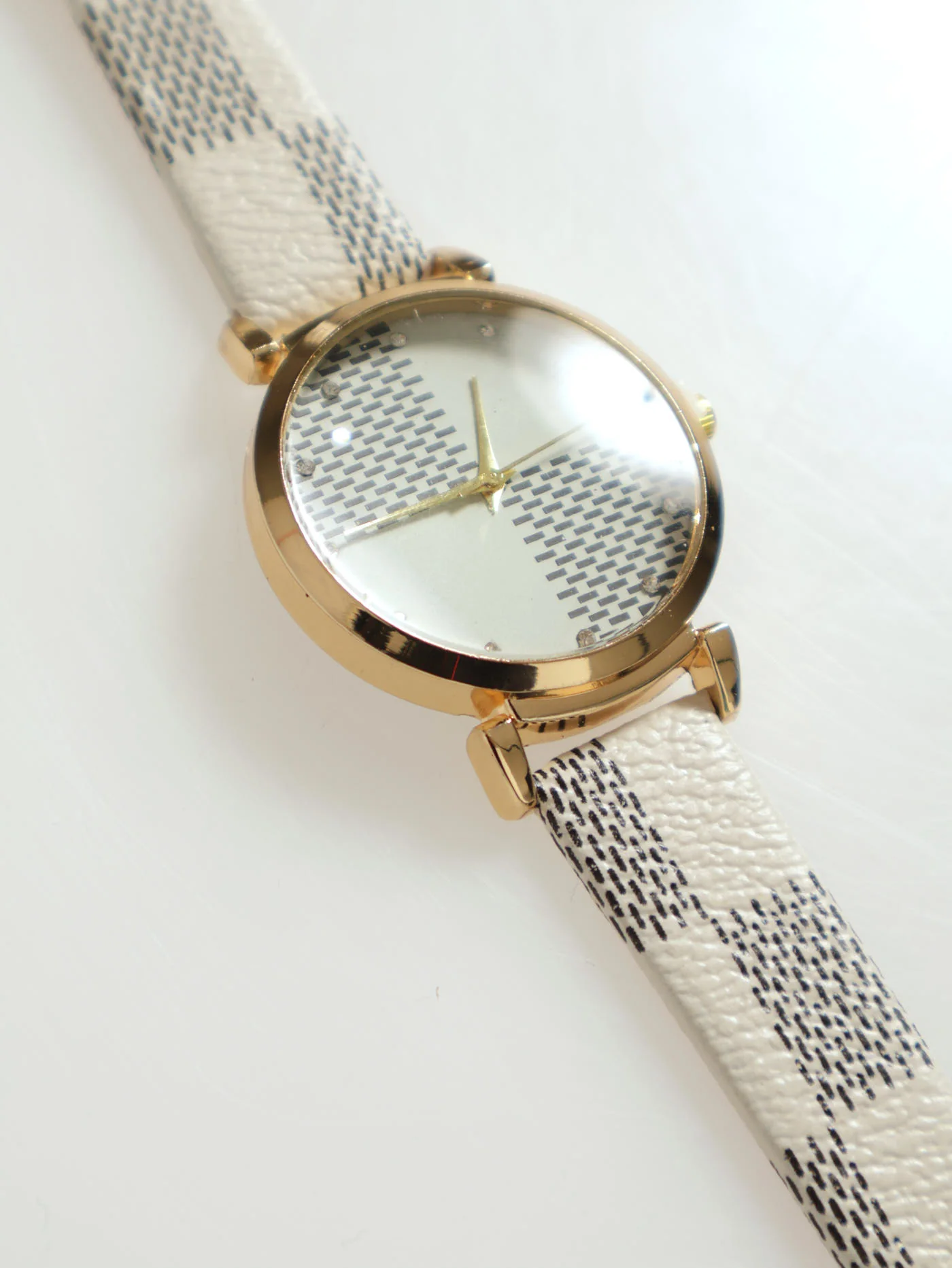 Checkerboard Pu Watch - Black/White - Image 2