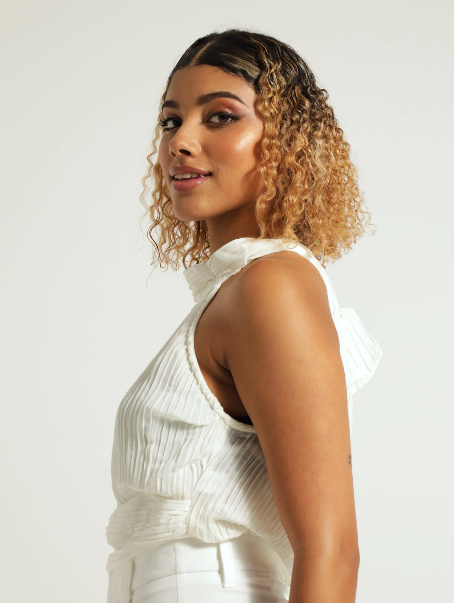Chiffon Banded Halter Top - Image 2