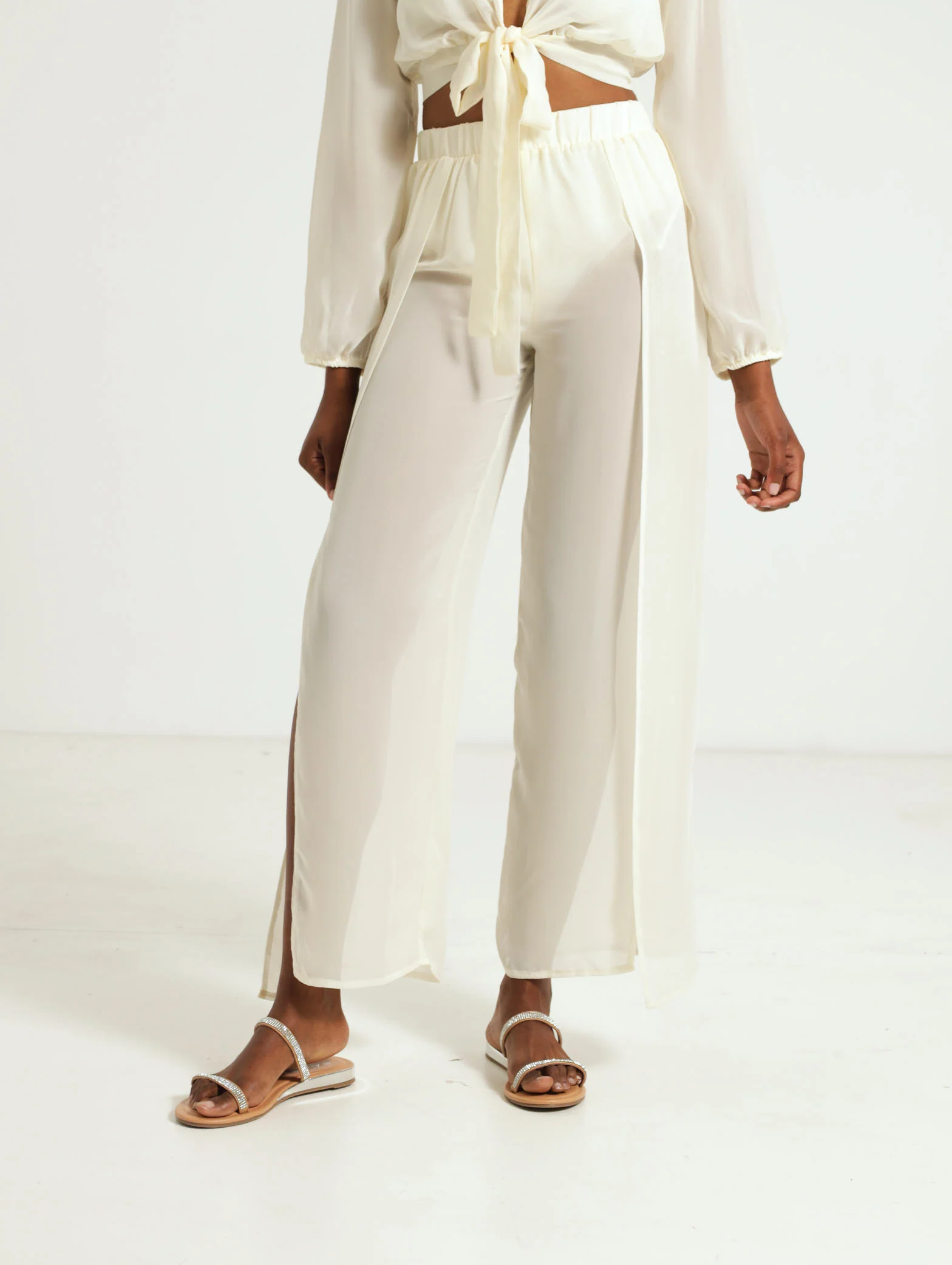 Chiffon Flare Pants