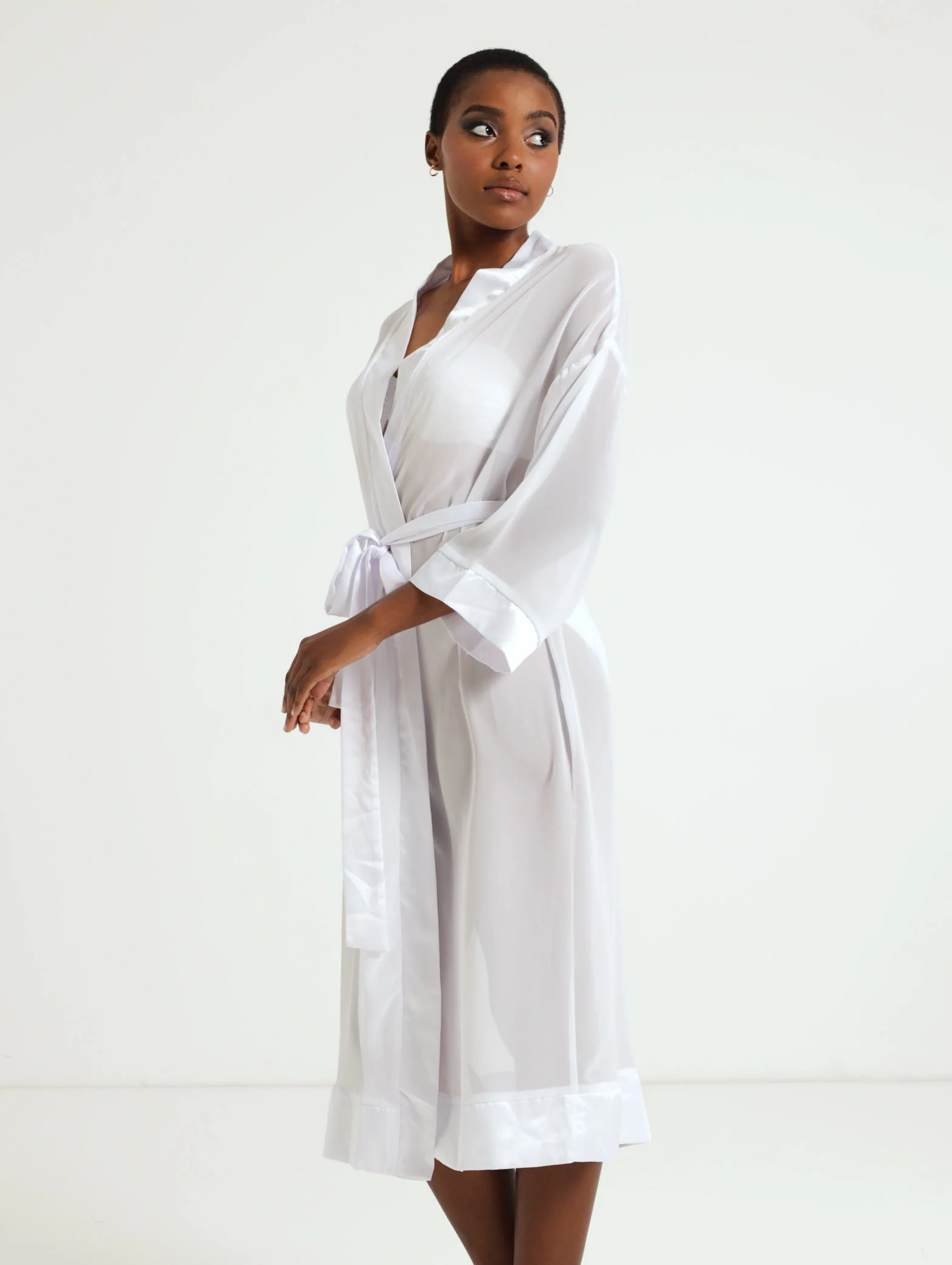 Chiffon & Satin Robe - Image 2