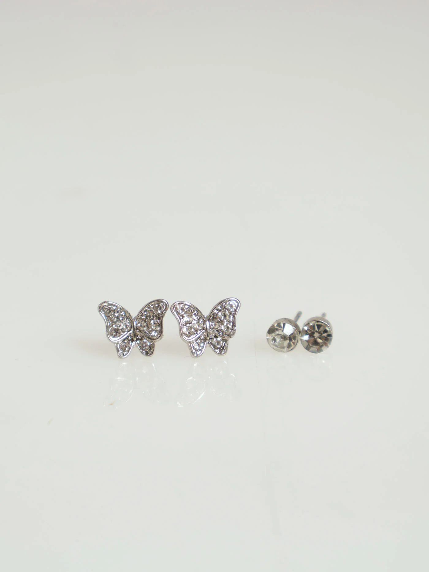 Choker & Butterfly Pendant Necklace - Silver - Image 2