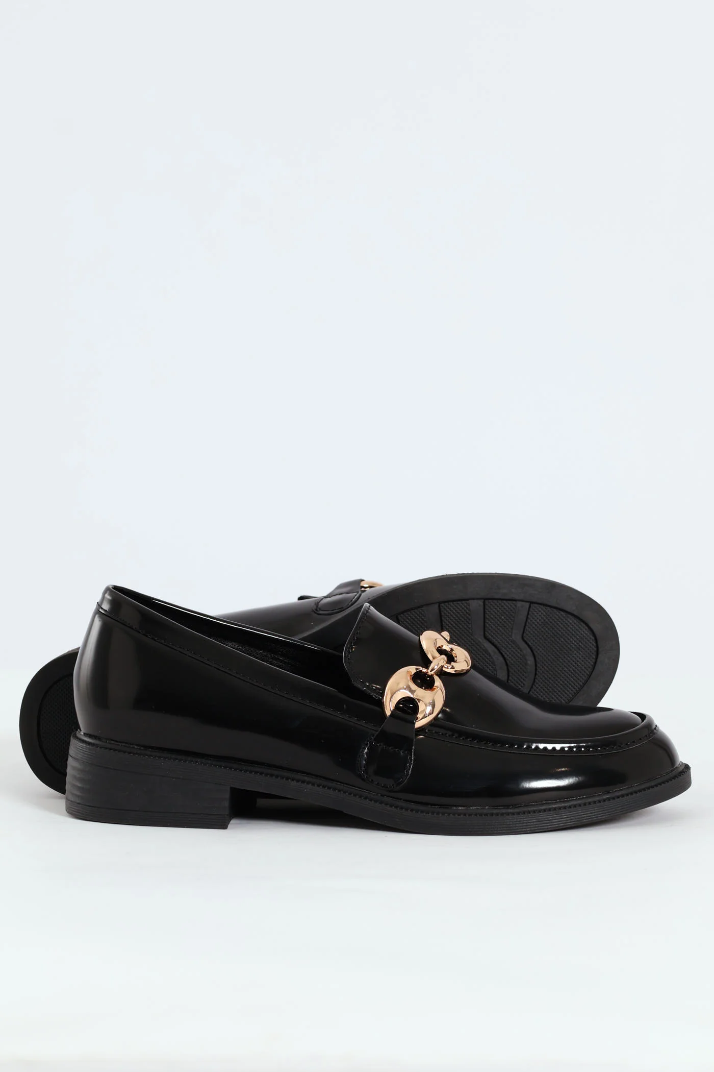 Chunky 3 Link Trim Loafer - Black - Image 3