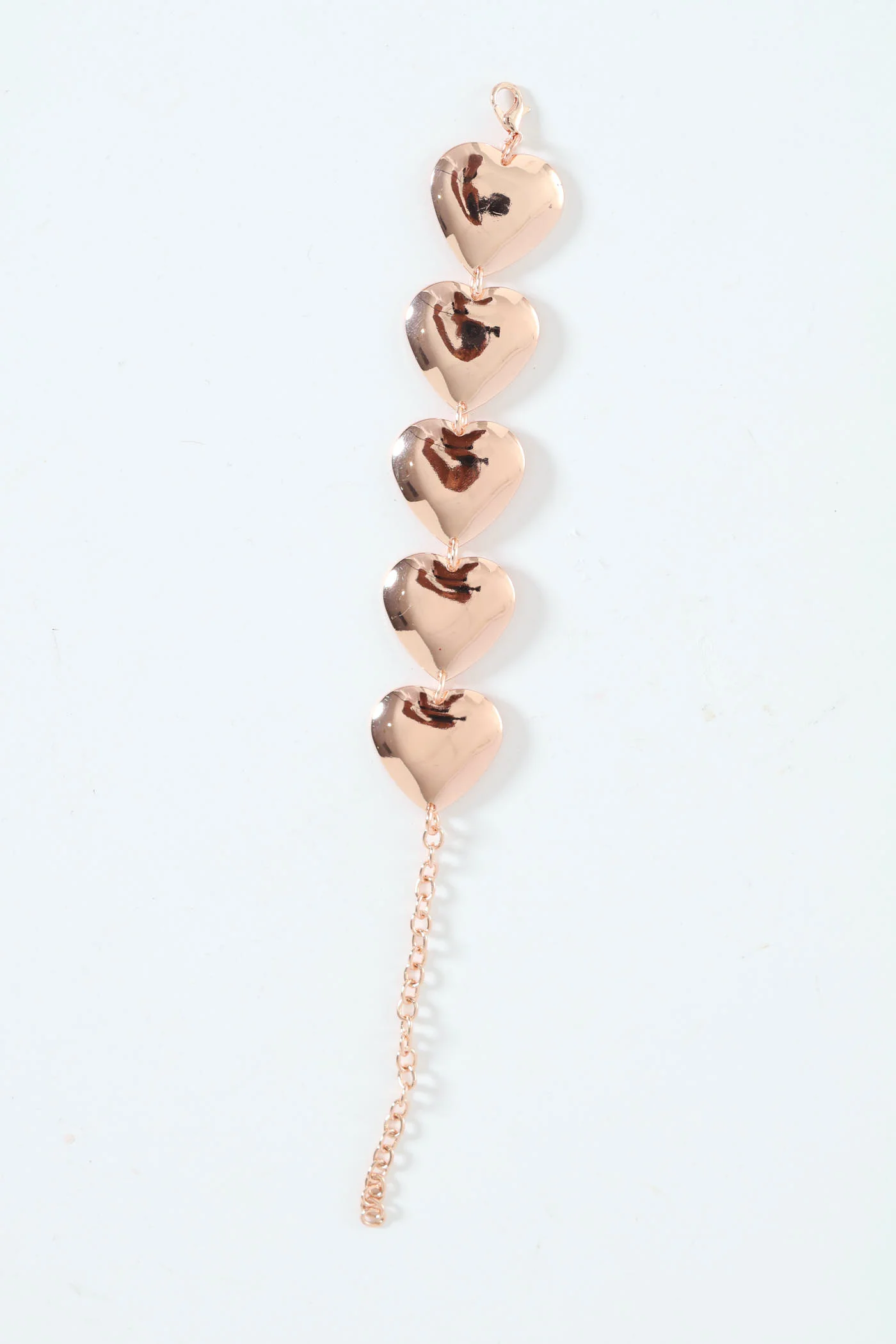 Chunky Heart Bracelet - Rose Gold