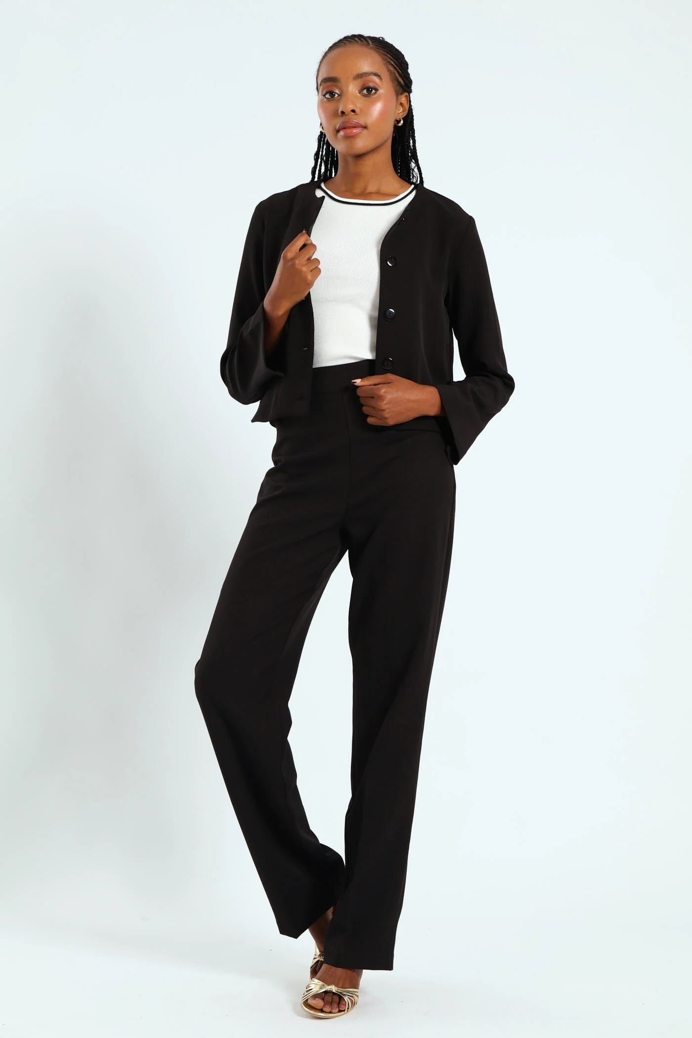Classic Boxy Jacket - Black - Image 7