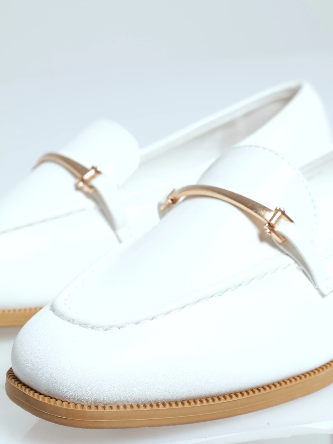 Classic Loafer With Dainty Straight Trim - White - Image 5