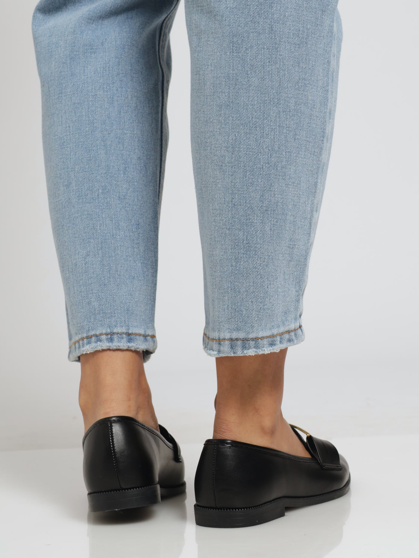 Classic Loafer With Half Circle Trim - Black - Image 3