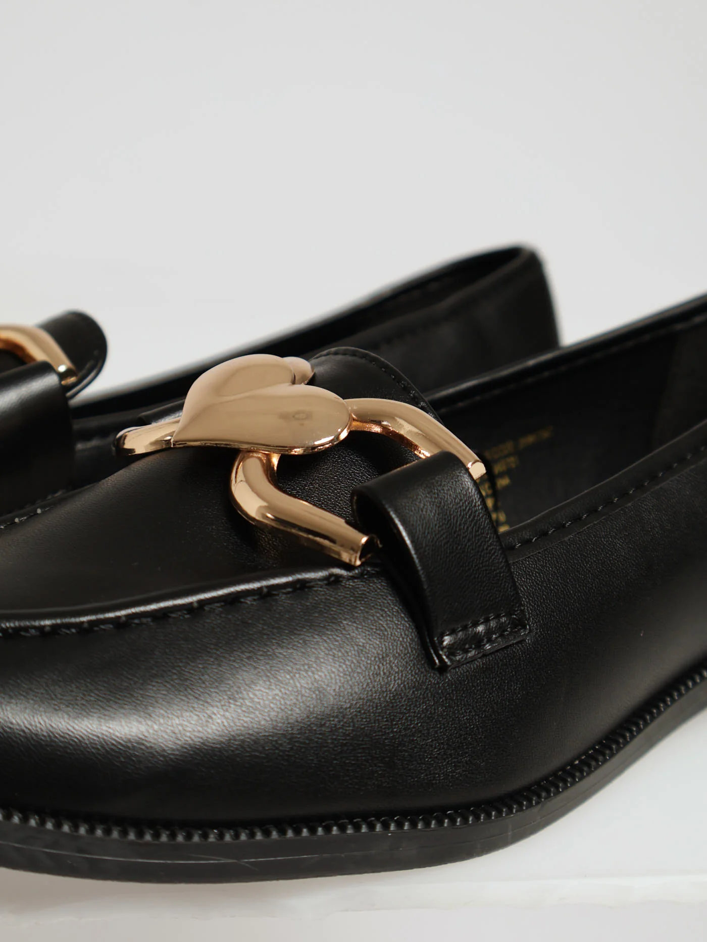 Classic Loafer With Heart Trim - Black - Image 6