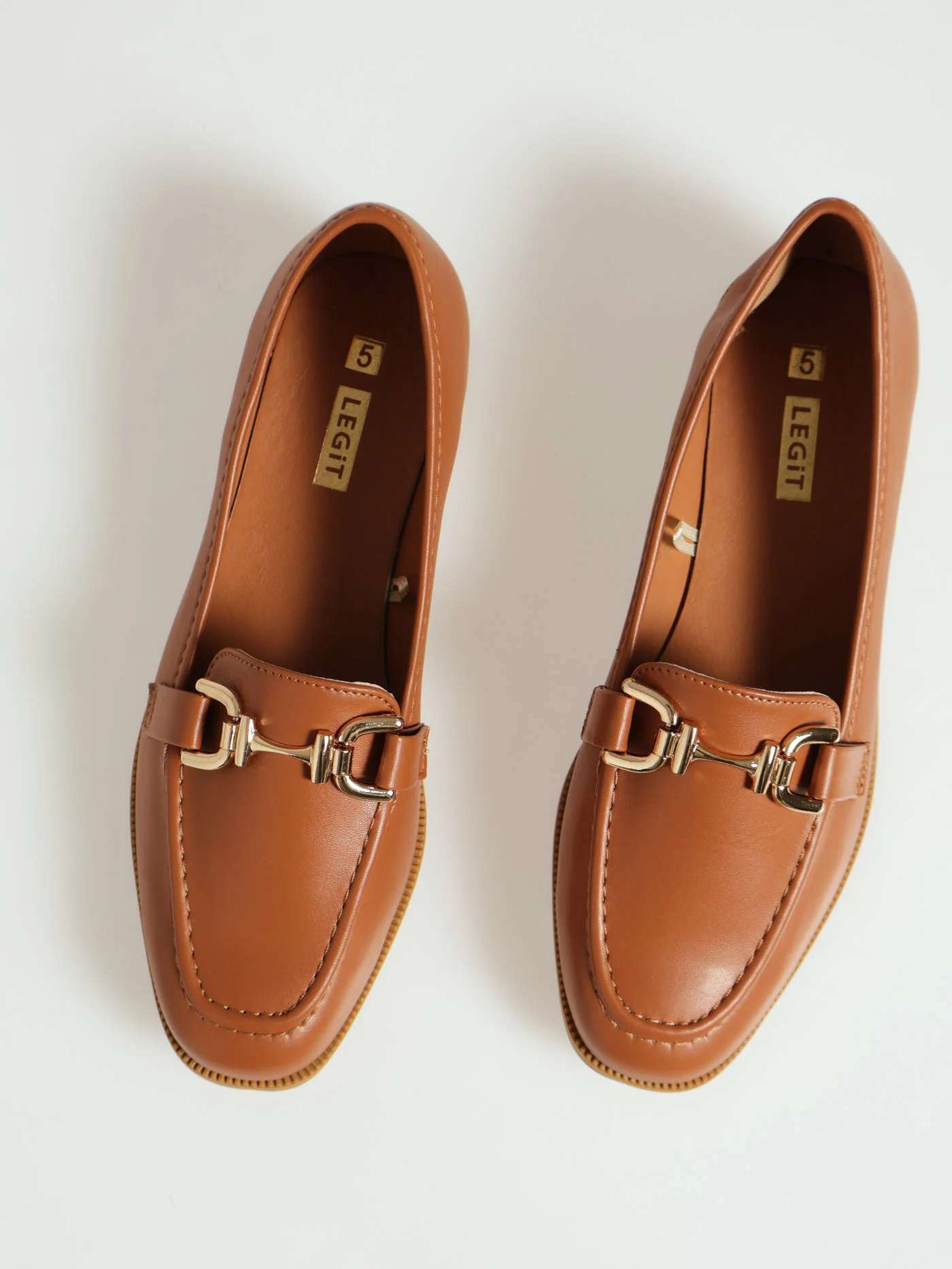 Classic Loafer With Link Trim - Tan - Image 3