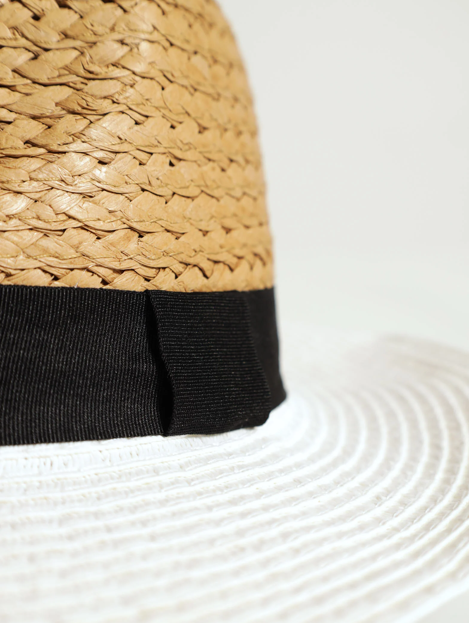 Colourblock Fedora Straw Hat - Image 2