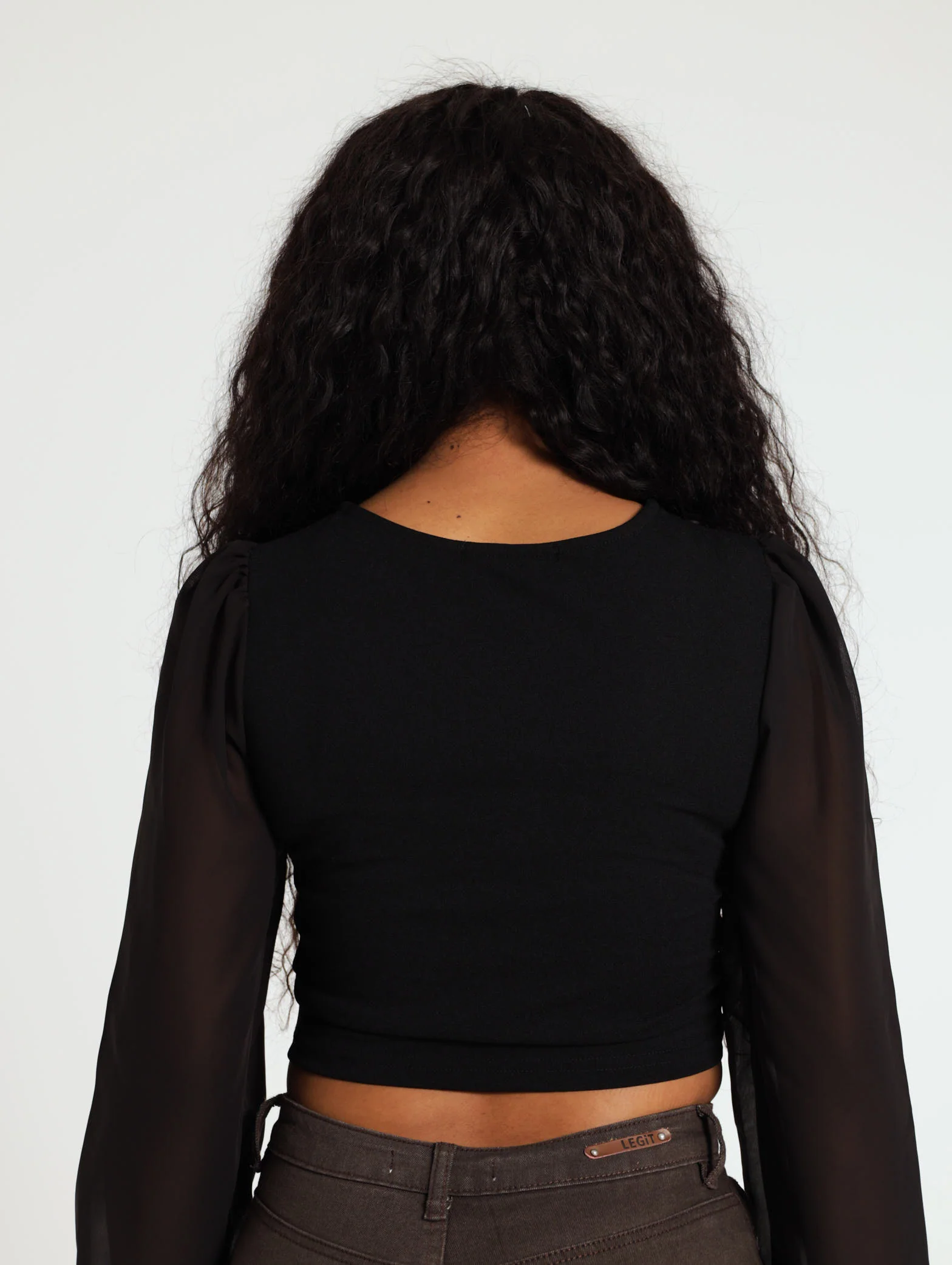 Combo Twist Front Fancy Chiffon Top - Image 4