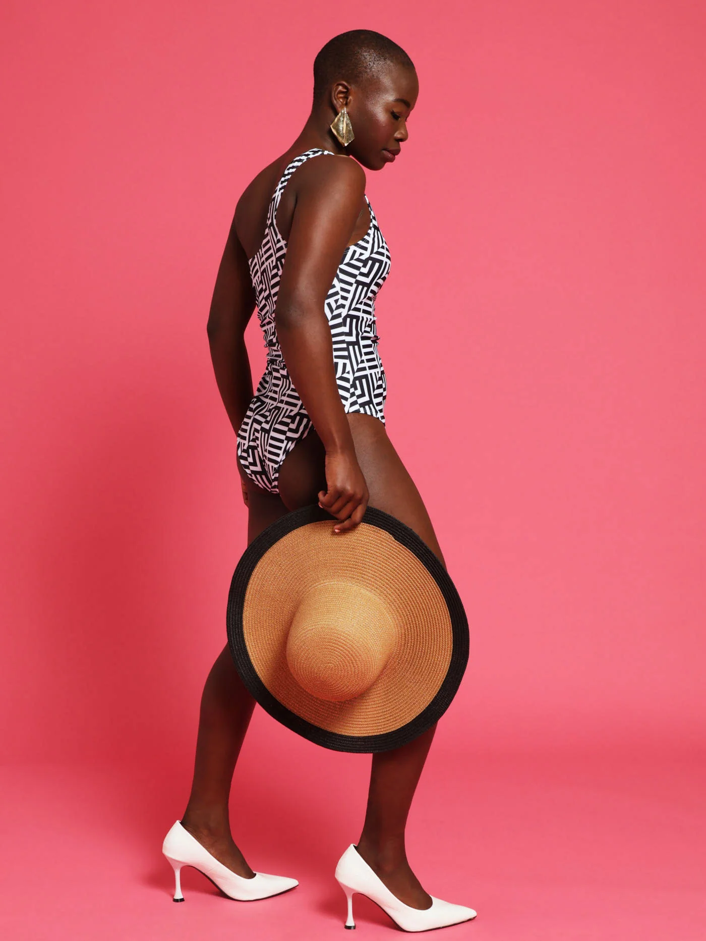 Contrast Board Straw Sun Hat - Multi - Image 4