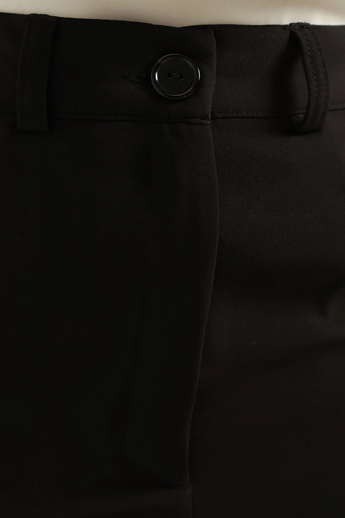 Contrast Detail Wideleg Pants - Black/White - Image 4