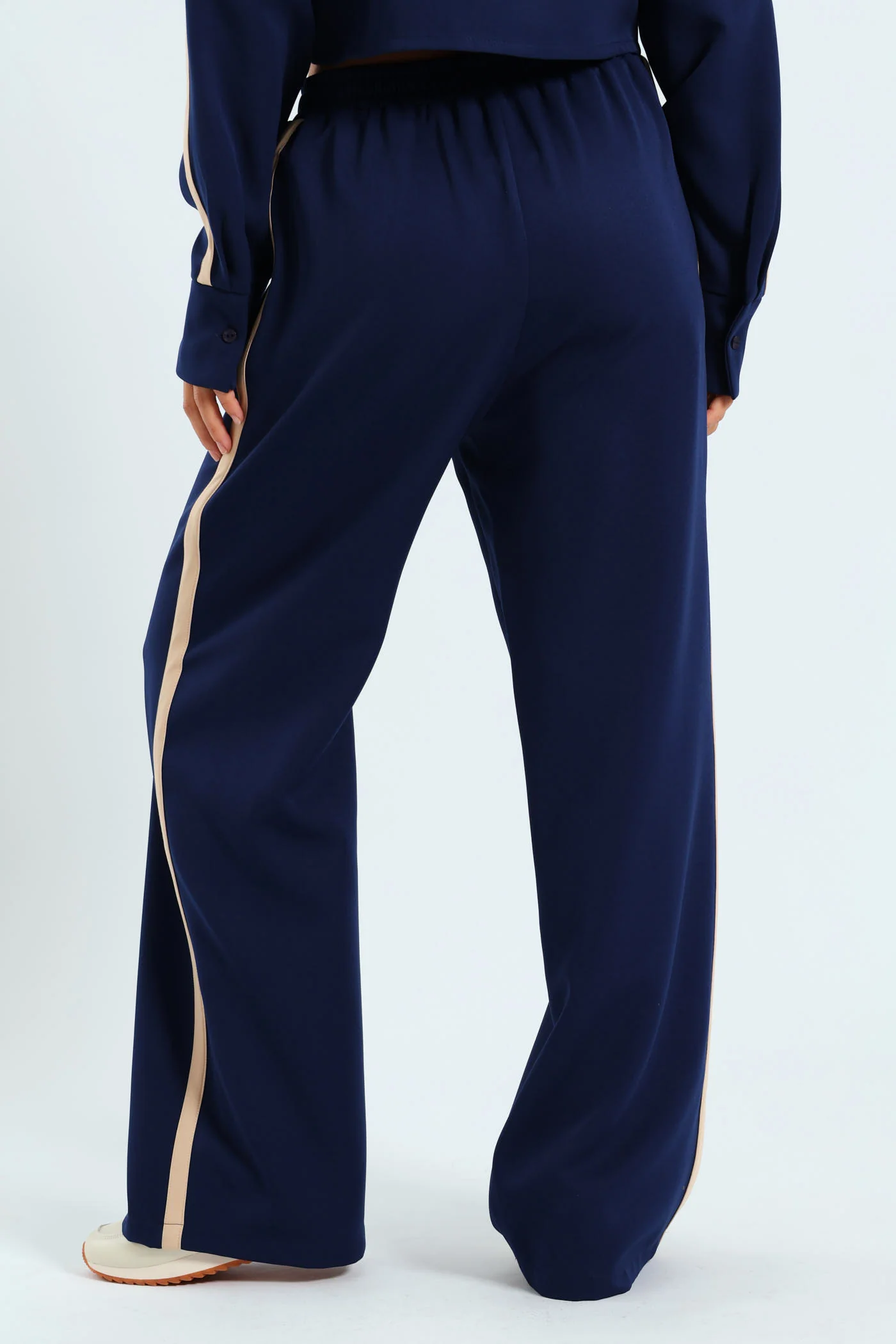 Contrast Side Seam Barbi Pants - Navy - Image 5