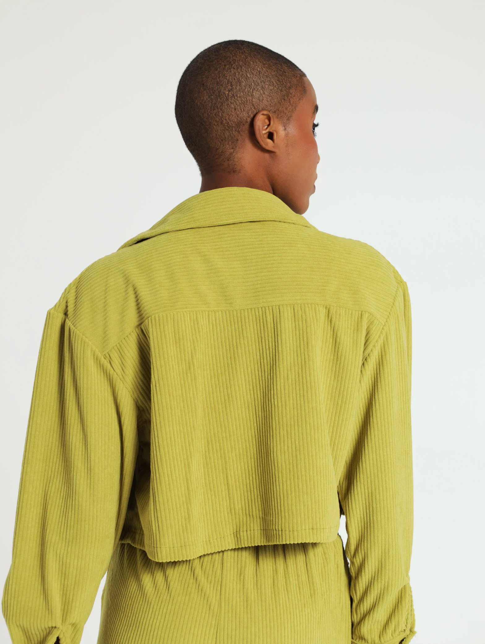 Cord Button Through Cropped Shirt - Image 4