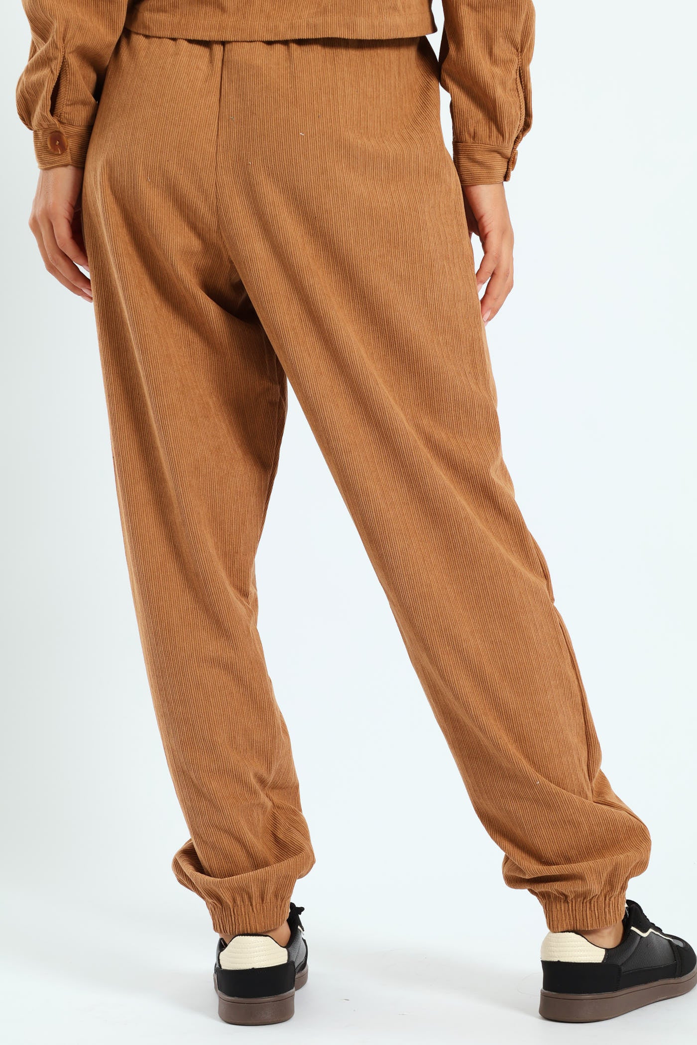 Corduroy Pull On Pants - Caramel - Image 4
