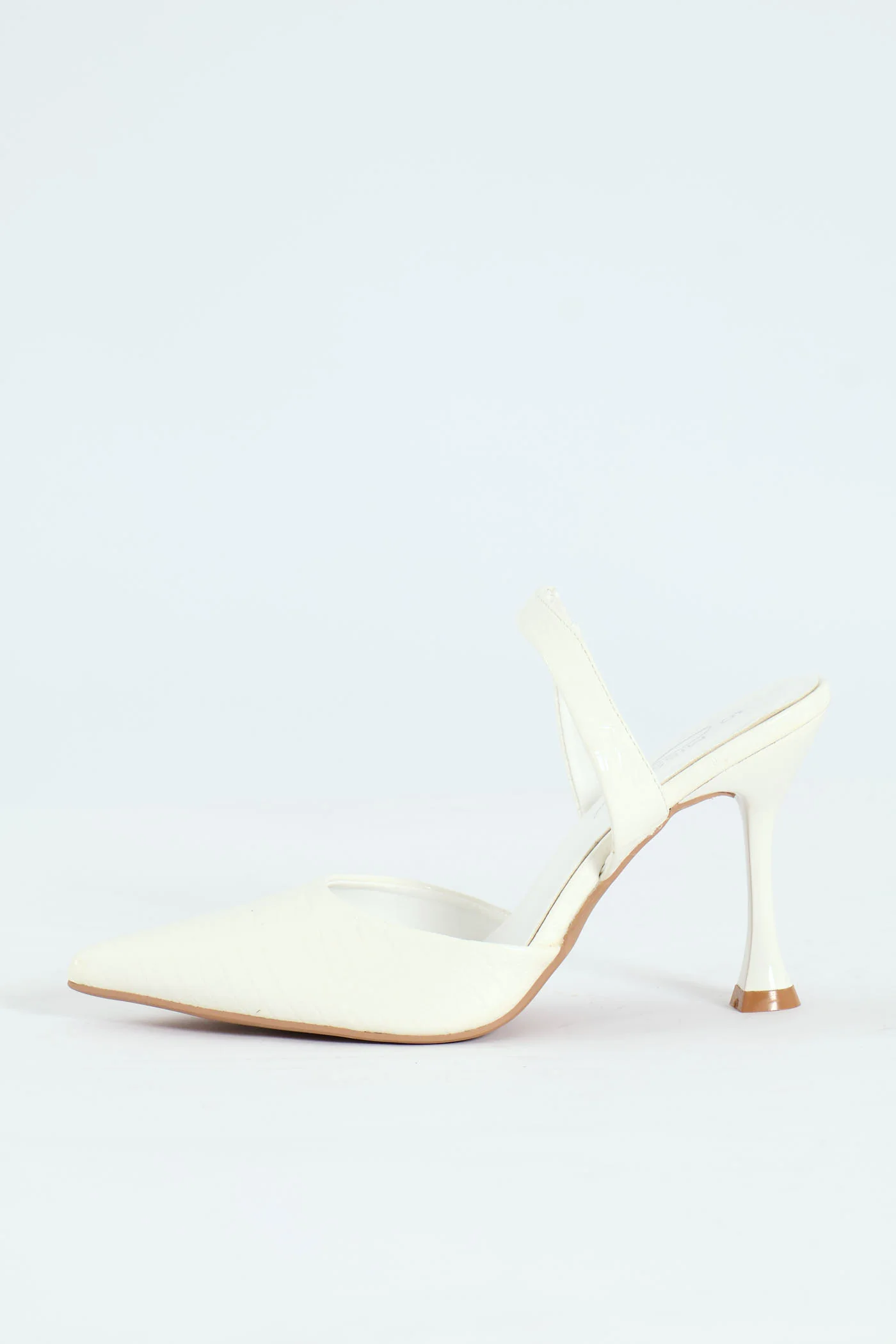 Core Hi Slingback Pointy Court Heel - White - Image 3