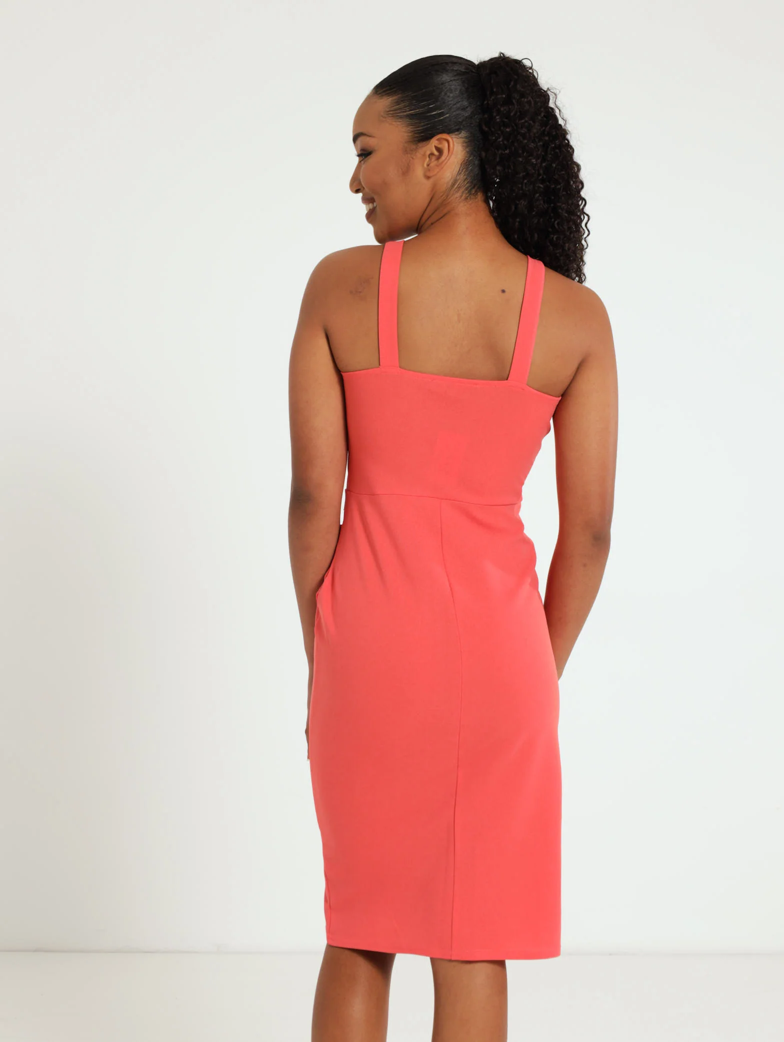 Corset Style Button Detail Dress - Image 2