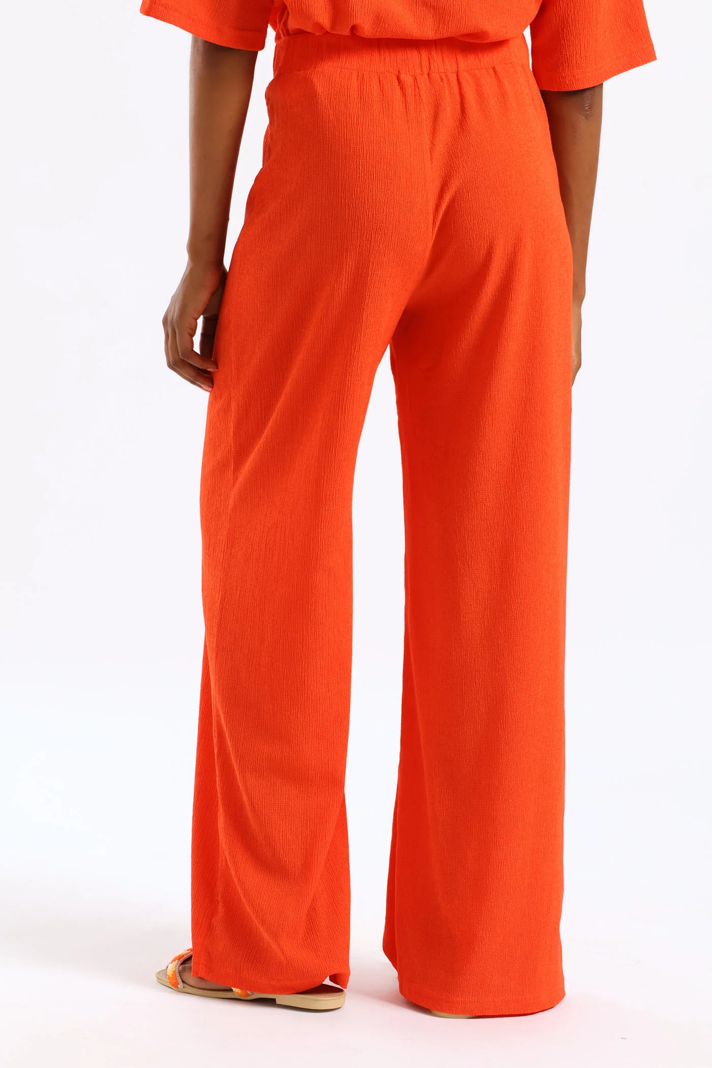 Crinkle Knit Pants - Orange - Image 6