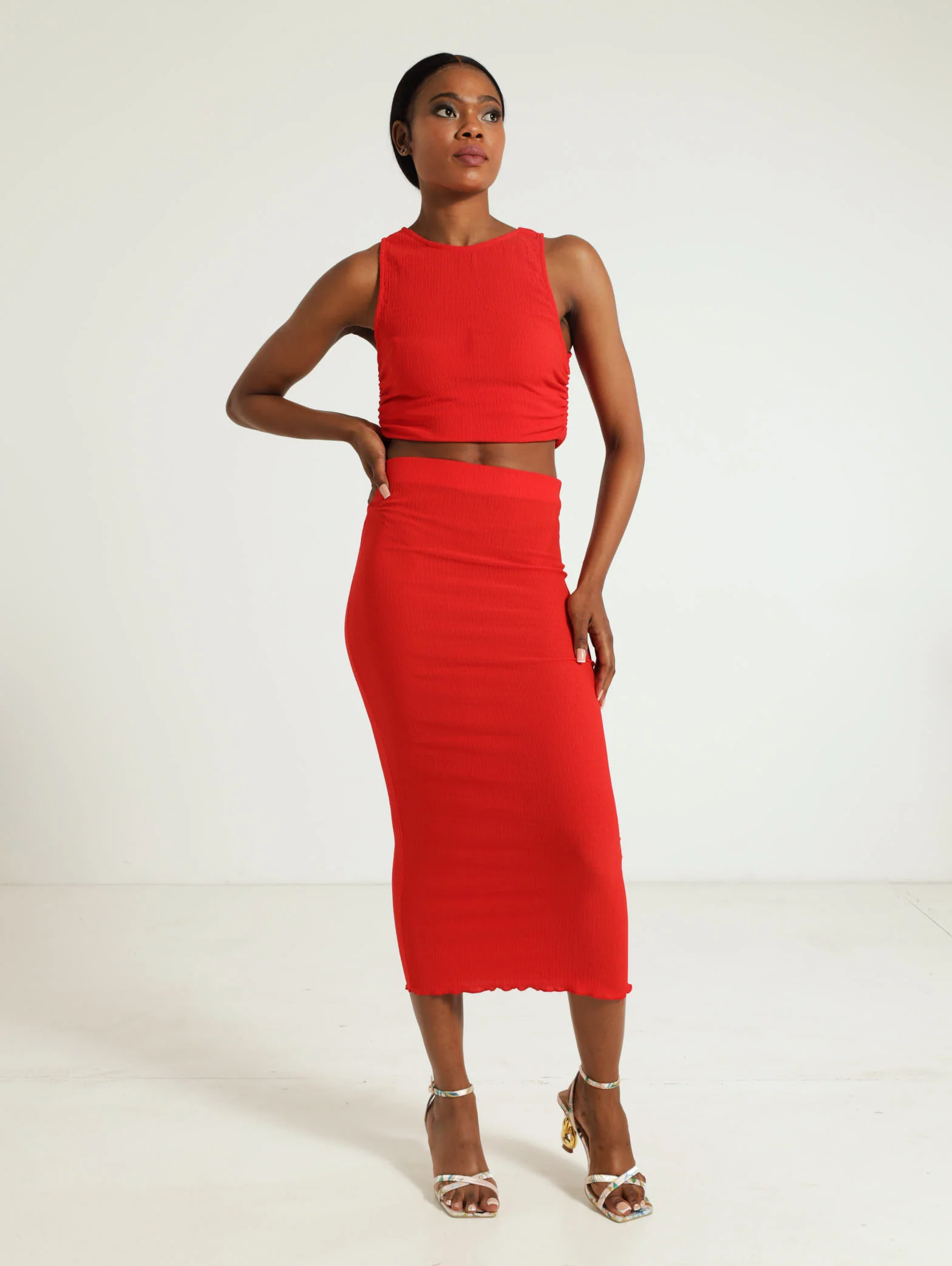 Crinkle Knit Skirt - Image 4