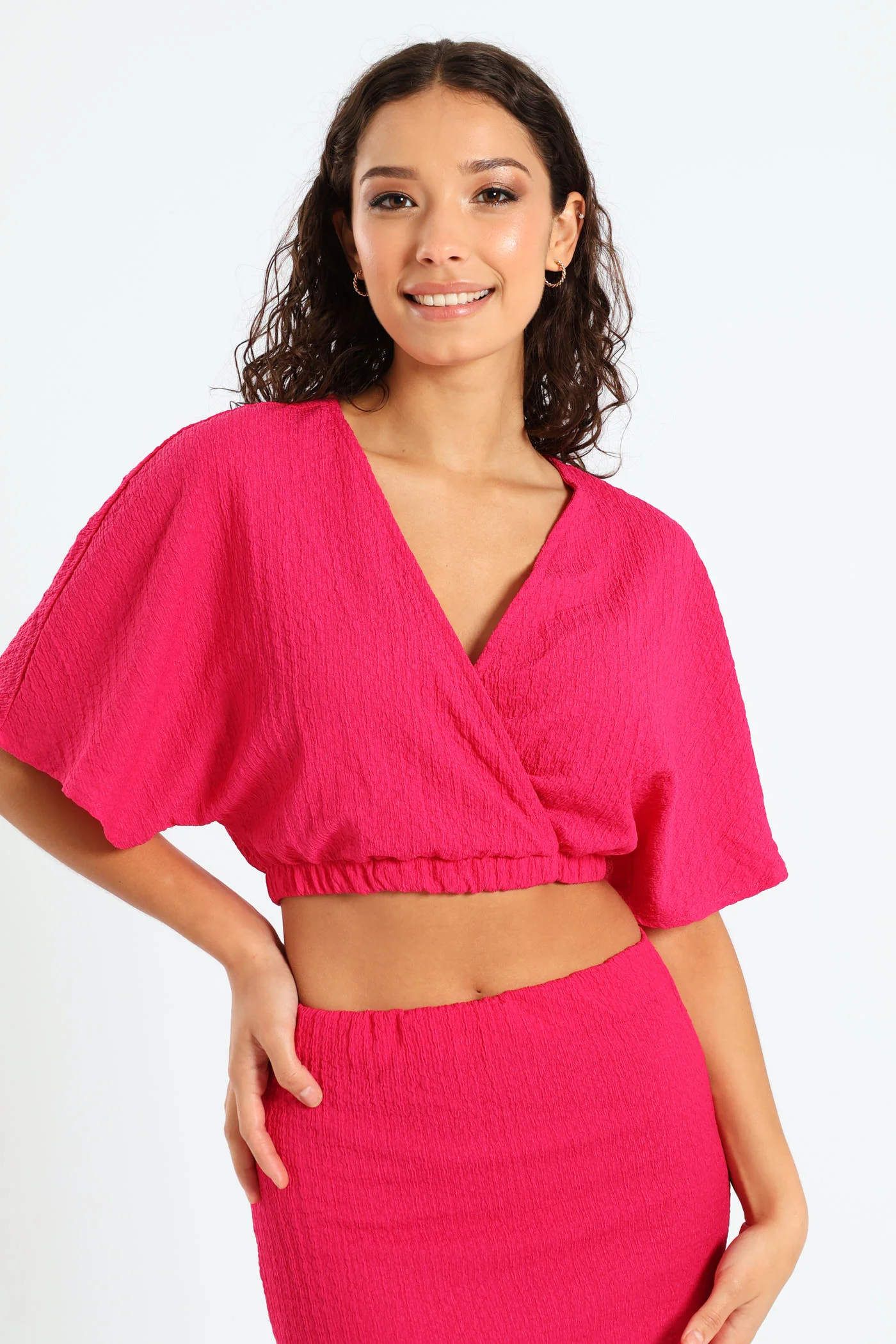 Crinkle Top - Pink