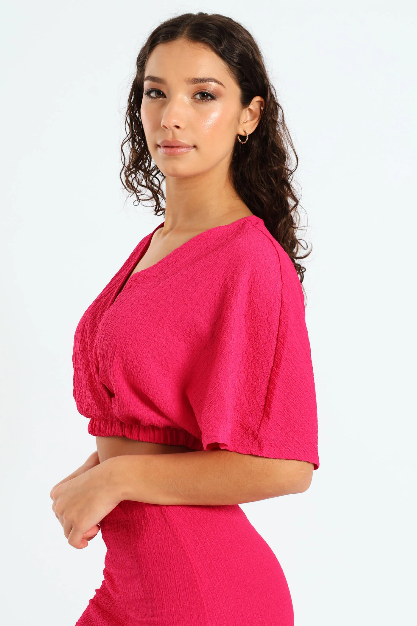Crinkle Top - Pink - Image 3