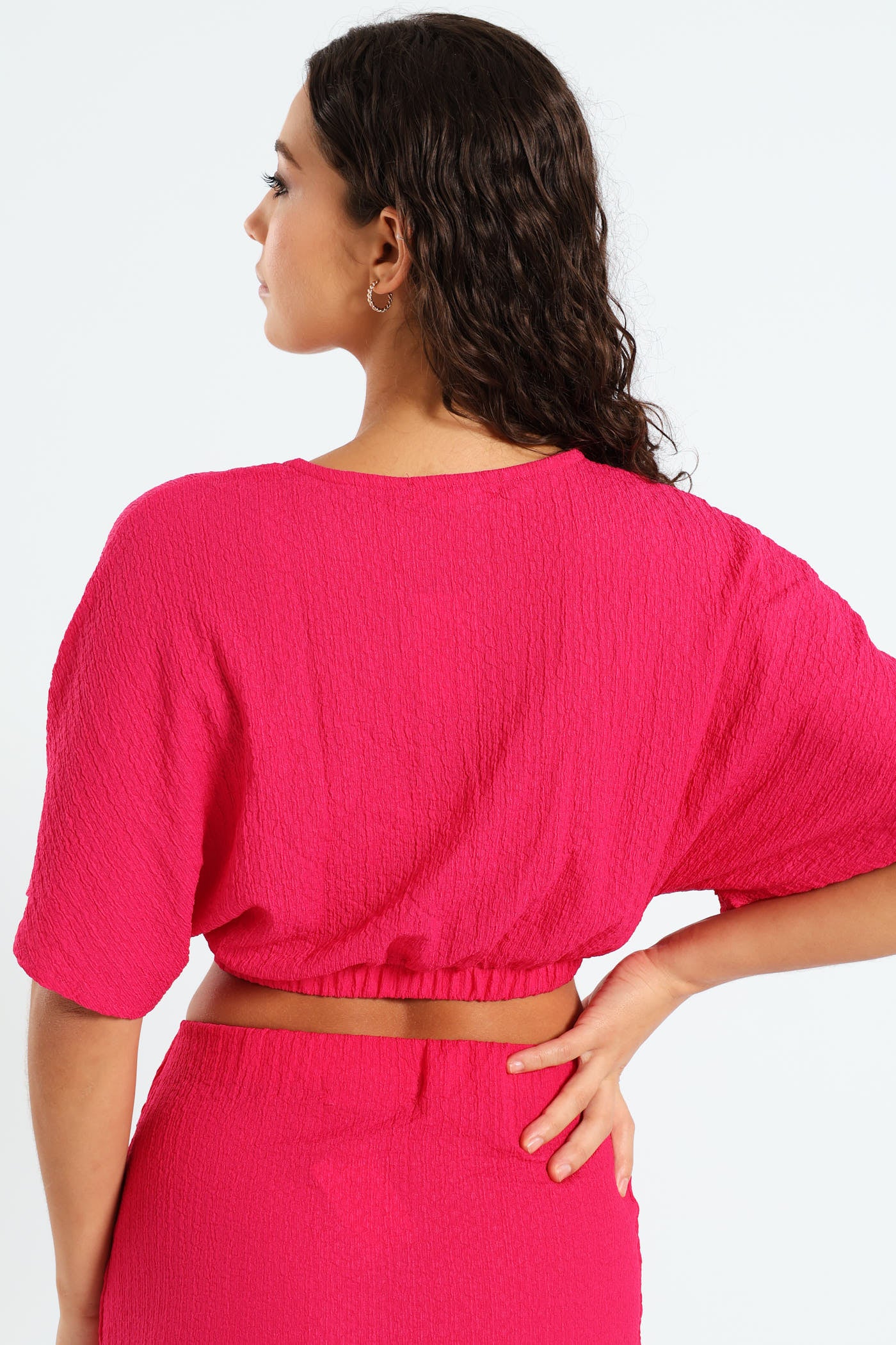 Crinkle Top - Pink - Image 4