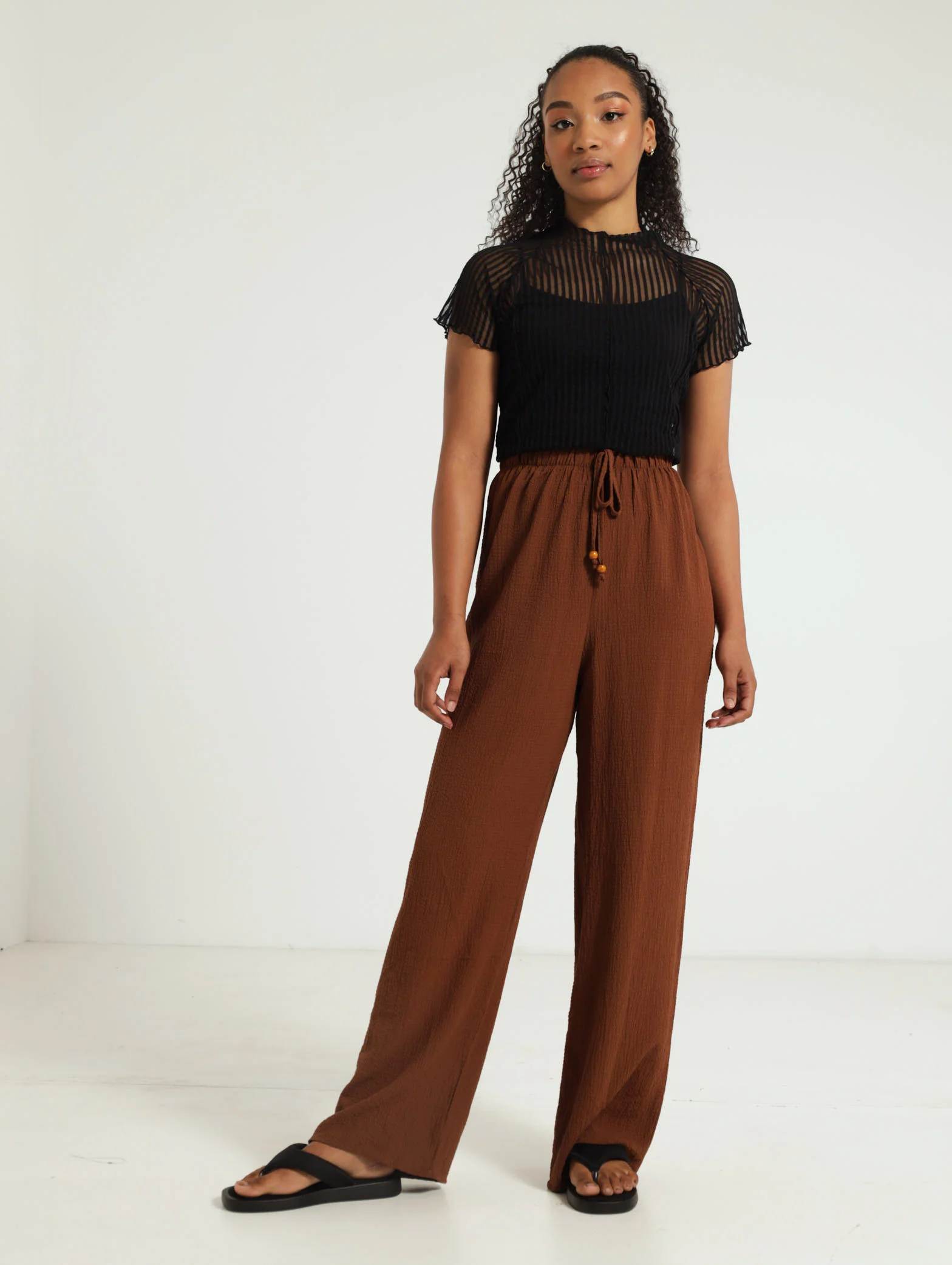 Crinkle Wideleg Pants - Image 4