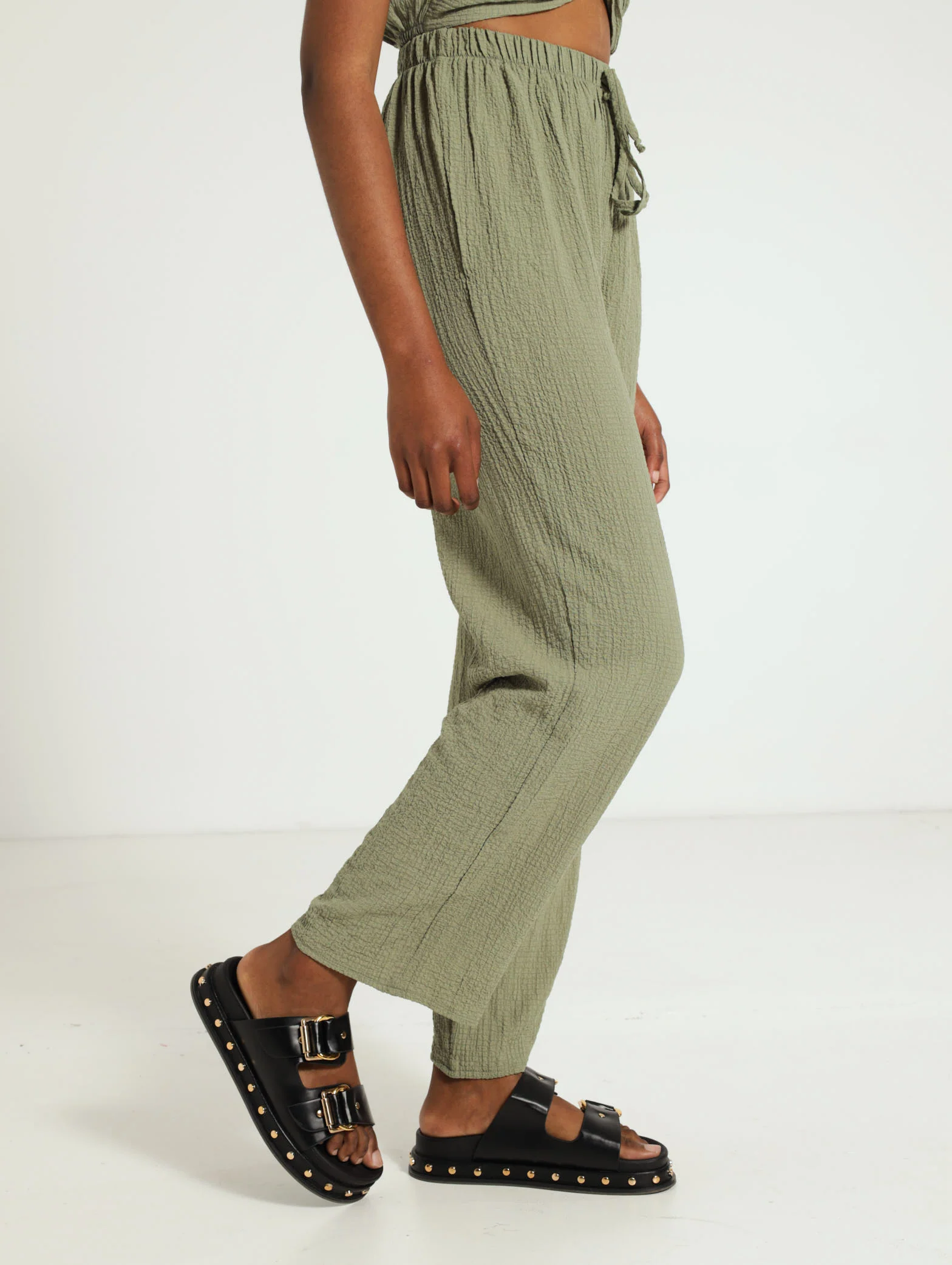 Crinkle Wide Leg Pants - Image 3