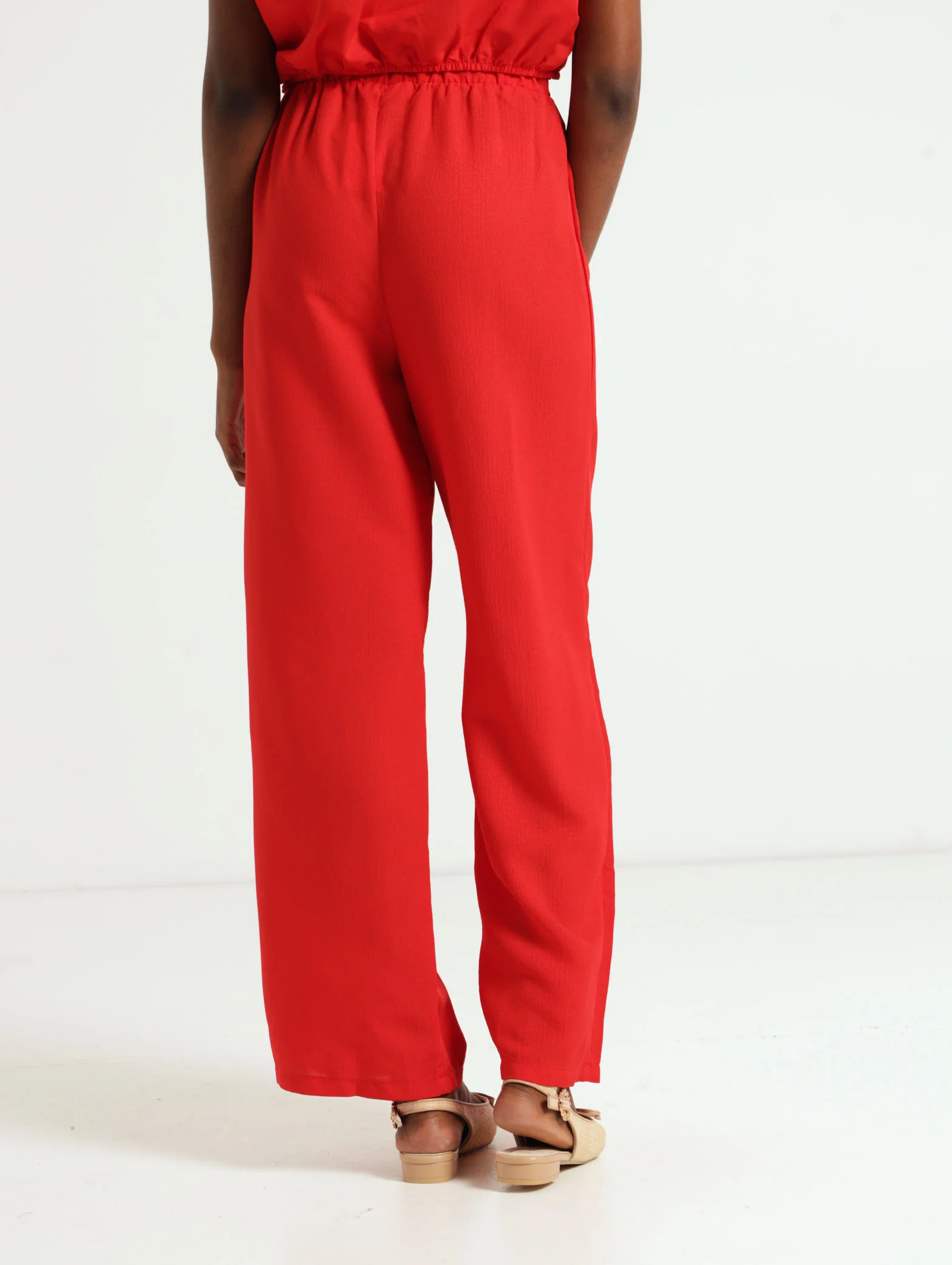 Crinkle Woven Wideleg Pants - Image 4