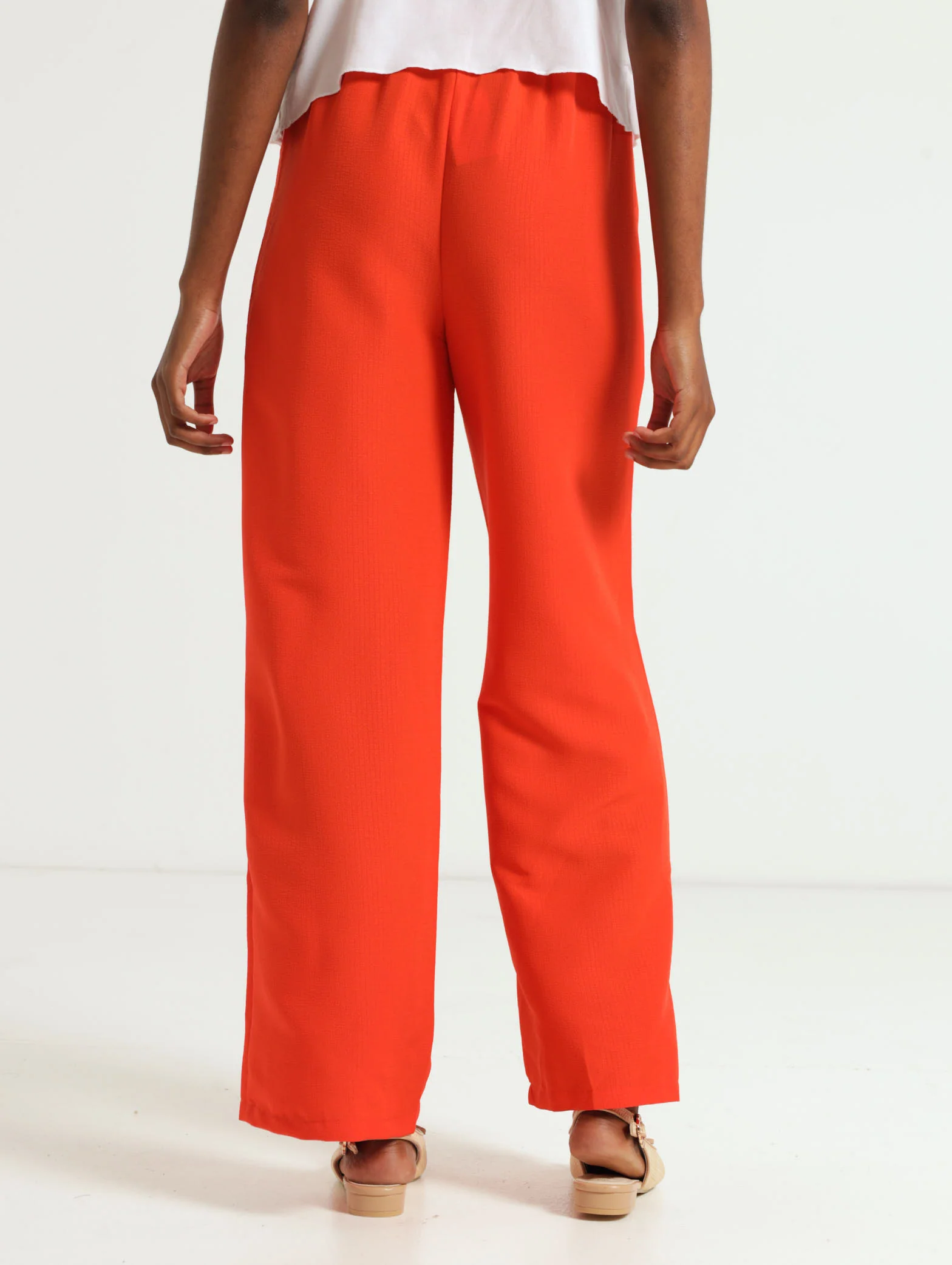 Crinkle Woven Wideleg Pants - Image 3