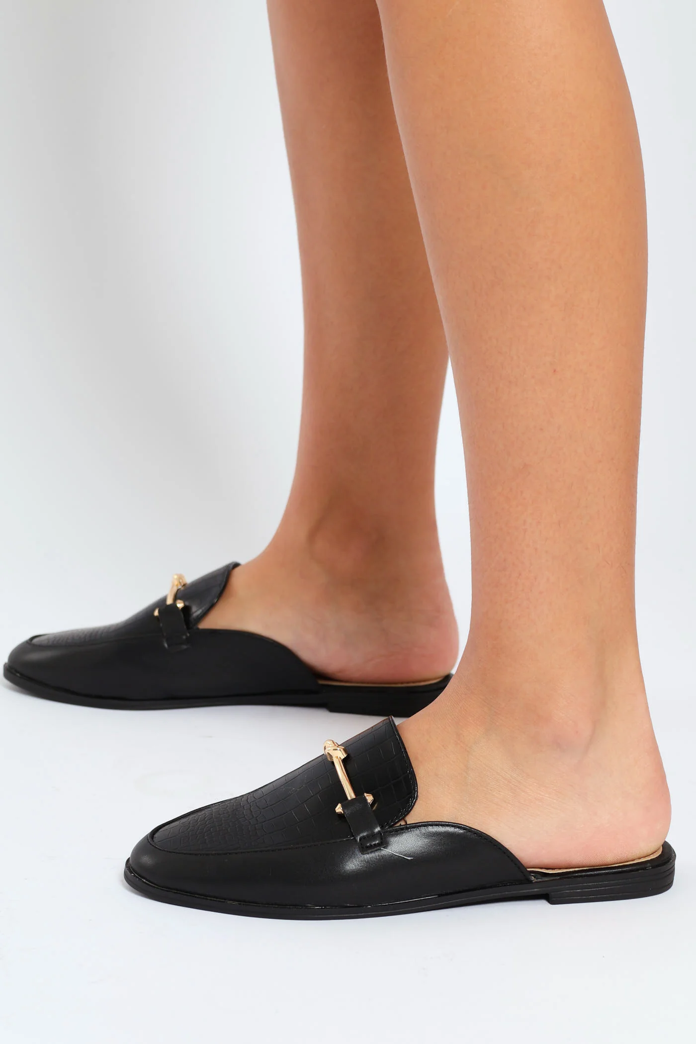 Croc Apron Push In Loafer- Black - Image 2