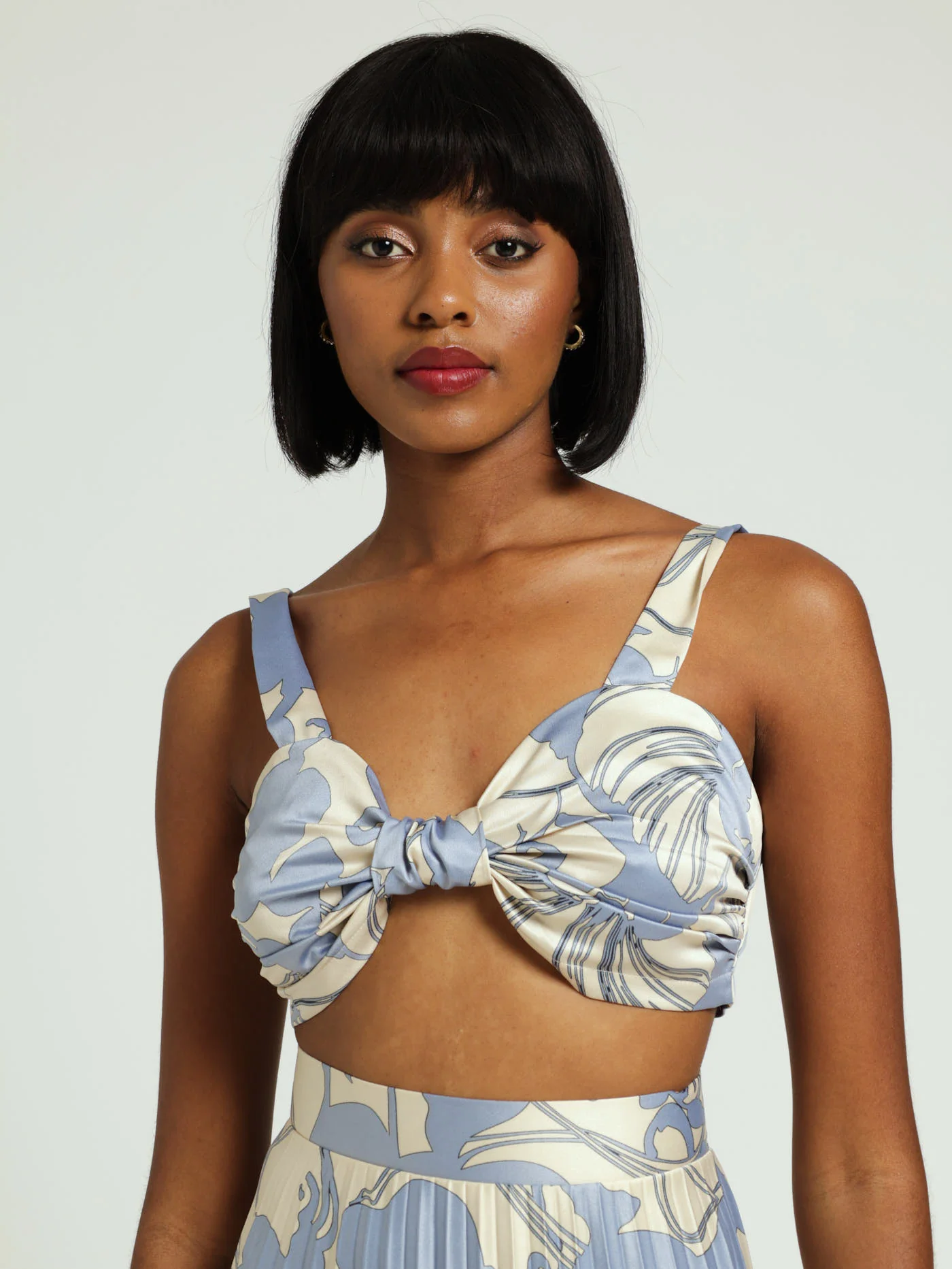 Cropped Bralette - Dusty Blue