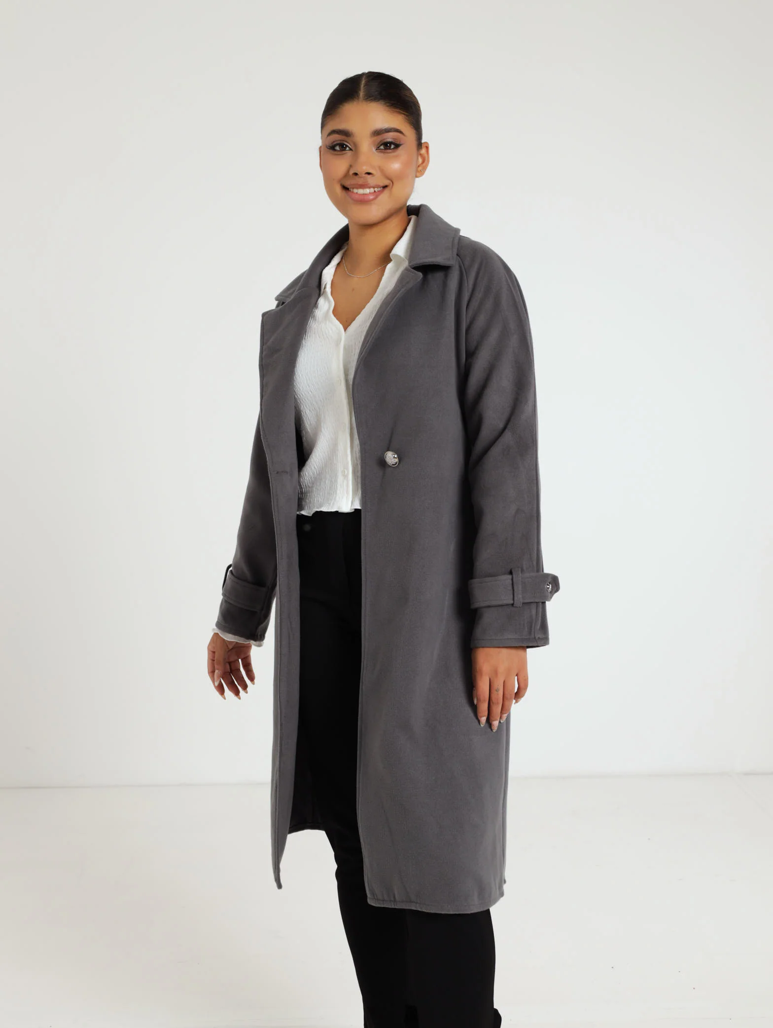 Cuff Detail Melton Jacket