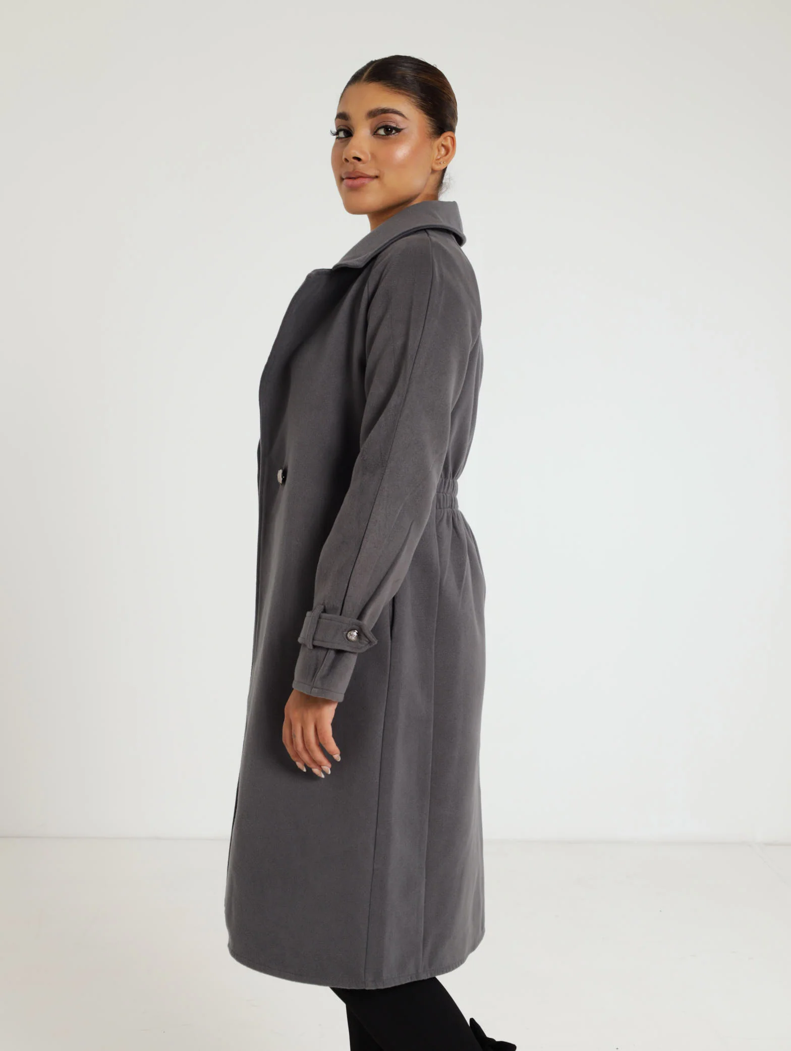 Cuff Detail Melton Jacket - Image 2