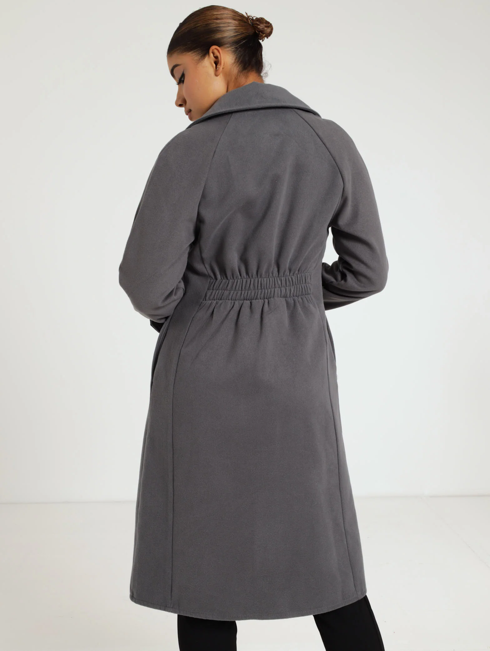 Cuff Detail Melton Jacket - Image 3