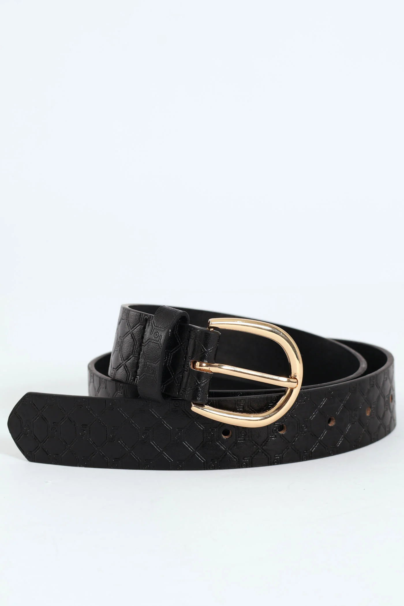 Curved Buckle Puller Core Belt - Gold