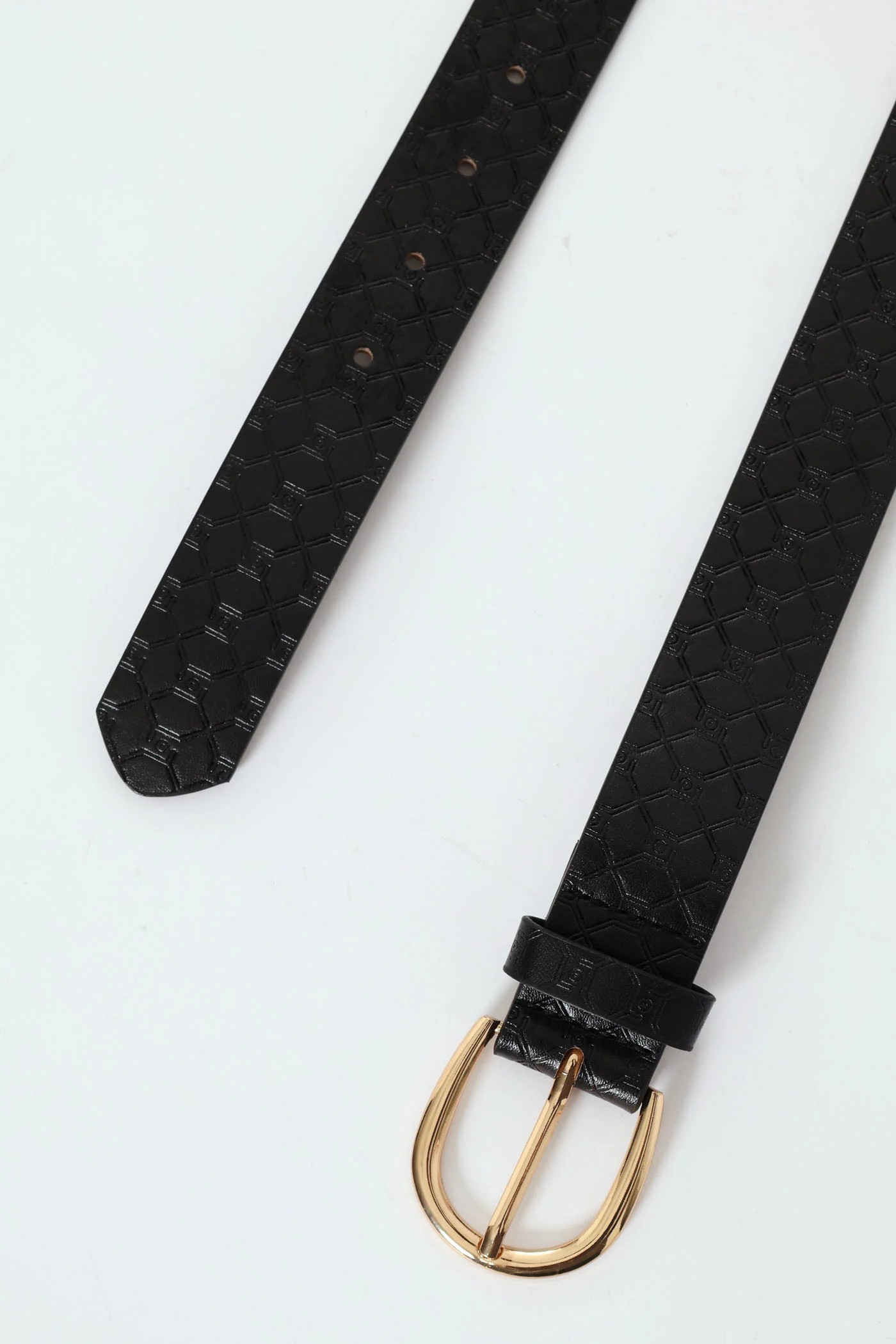 Curved Buckle Puller Core Belt - Gold - Image 2
