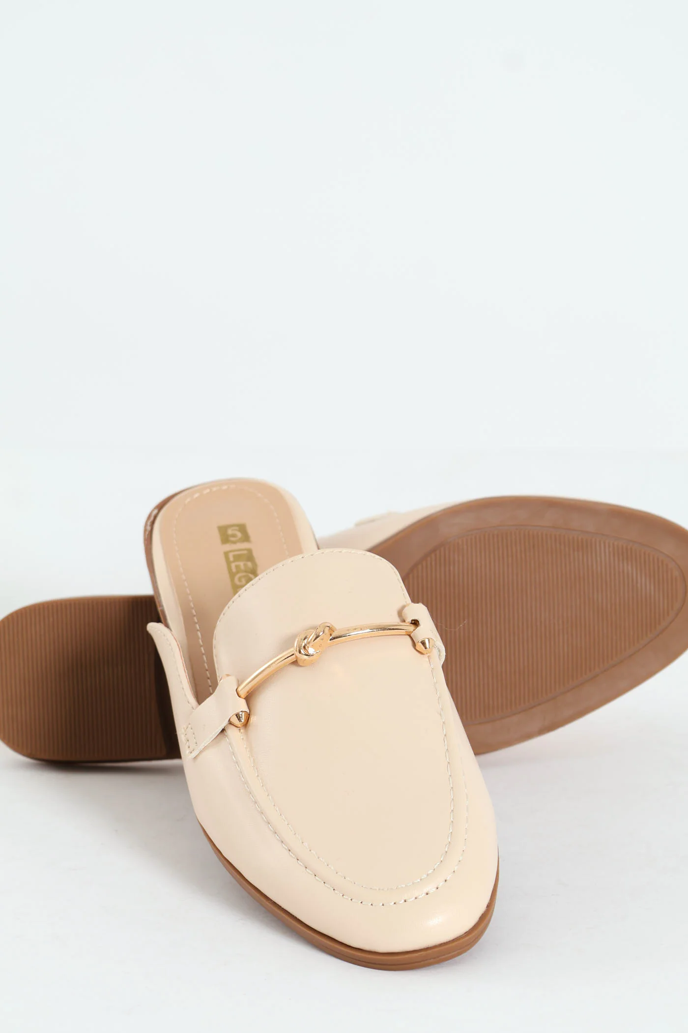 Dainty Knot Trim Push In Loafer - Off White - Image 5