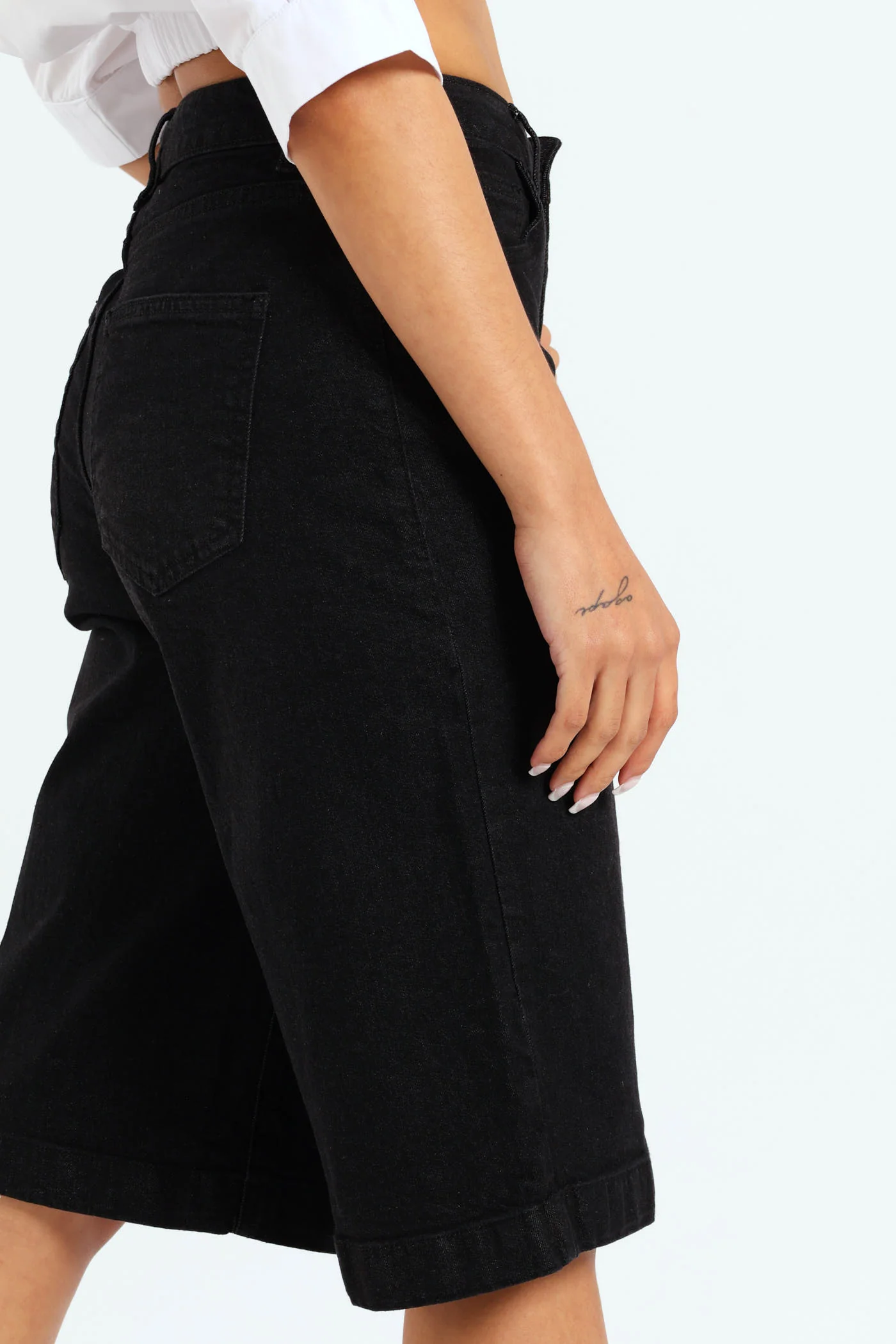 Denim Jort - Black - Image 2