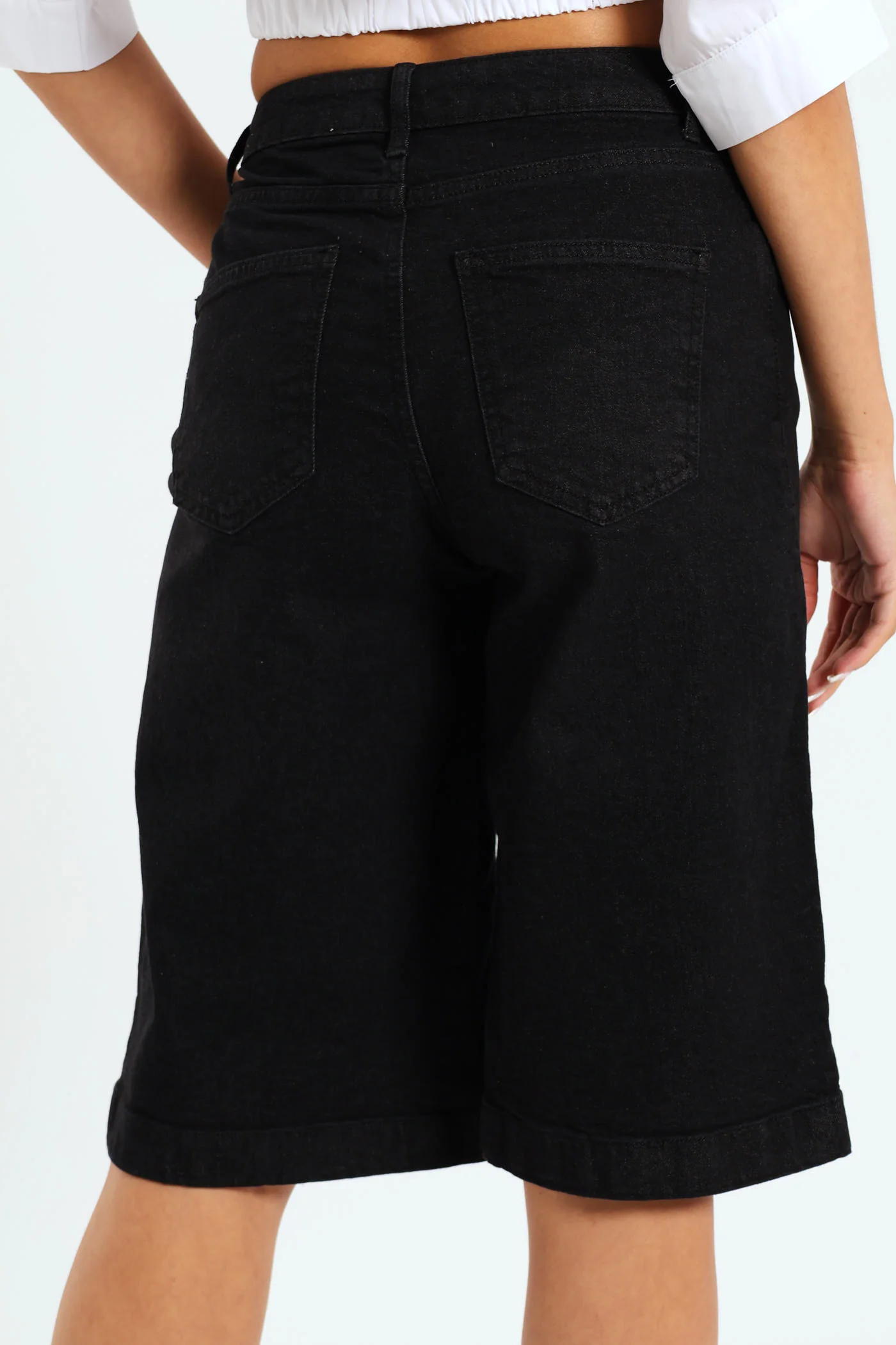 Denim Jort - Black - Image 3