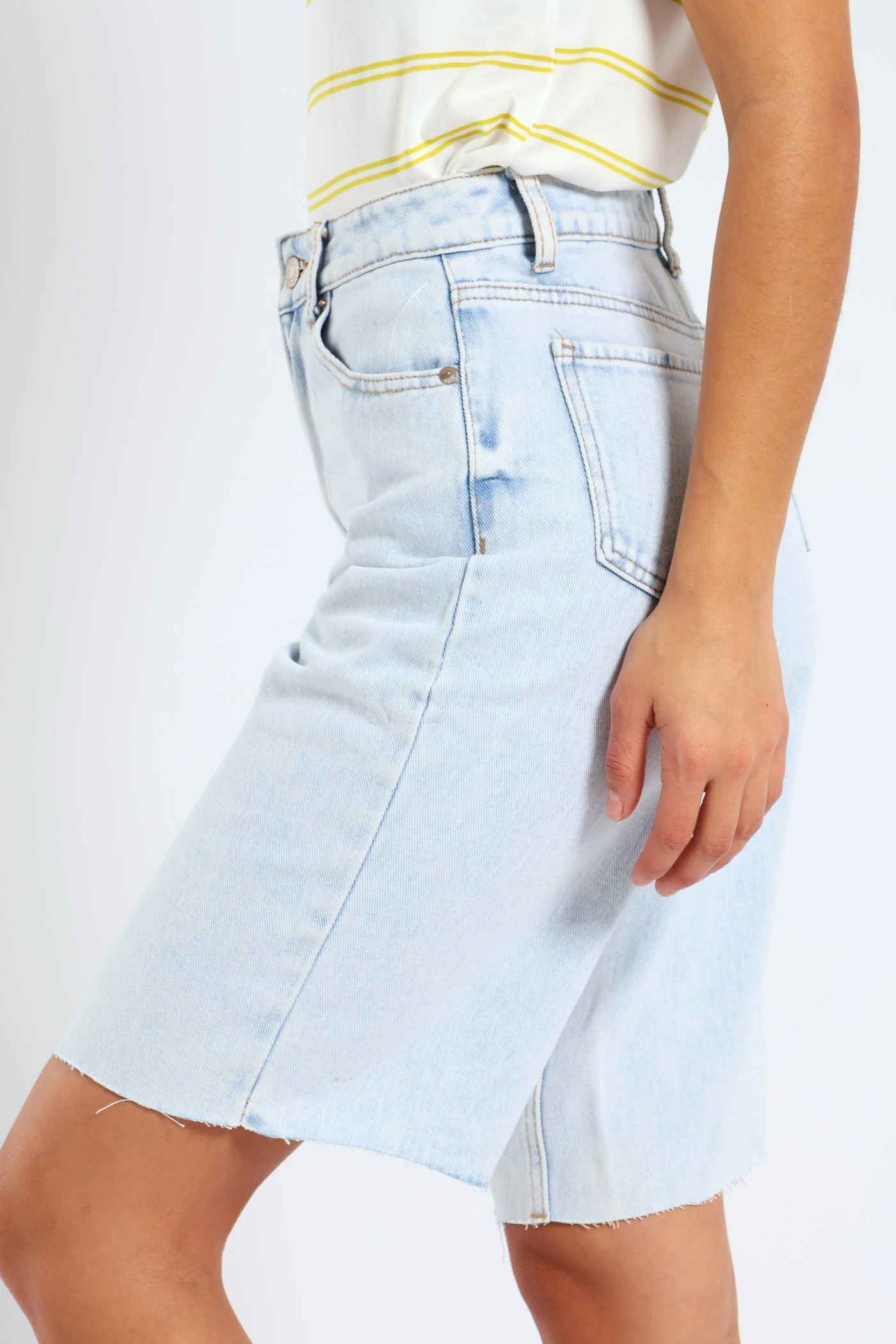 Denim Jorts - Light Wash - Image 4