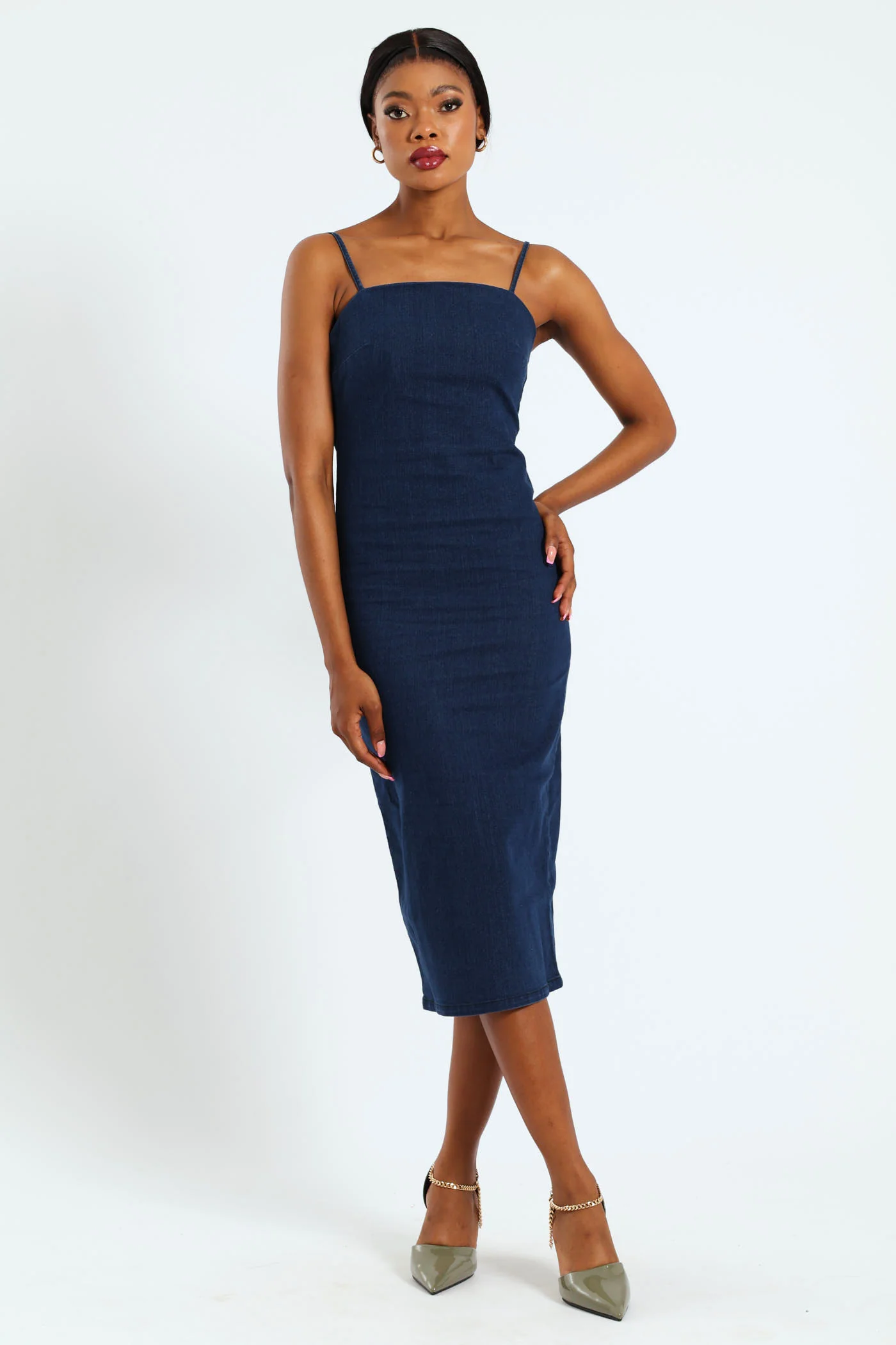 Denim Midi Dress - Ink - Image 2