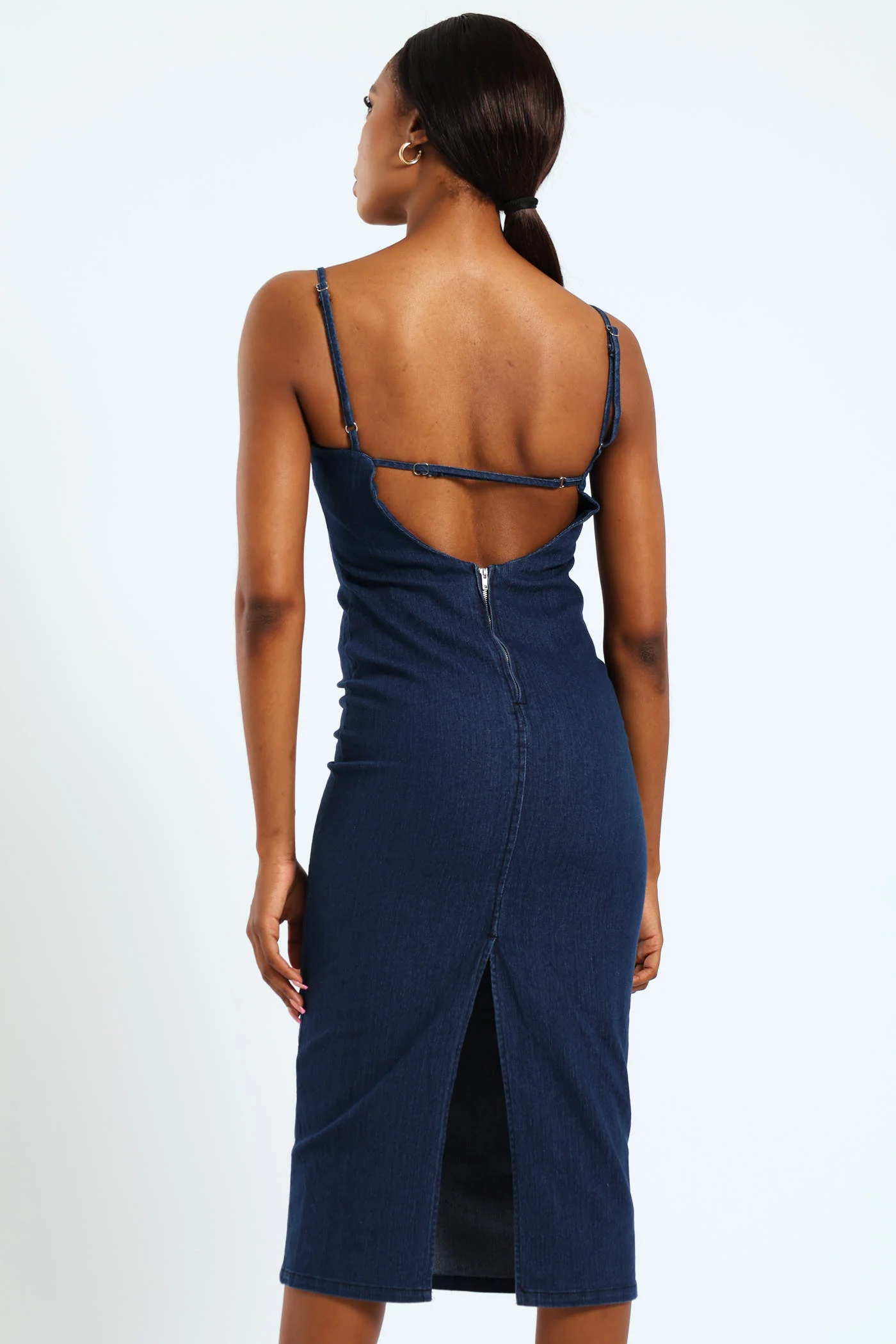 Denim Midi Dress - Ink - Image 4